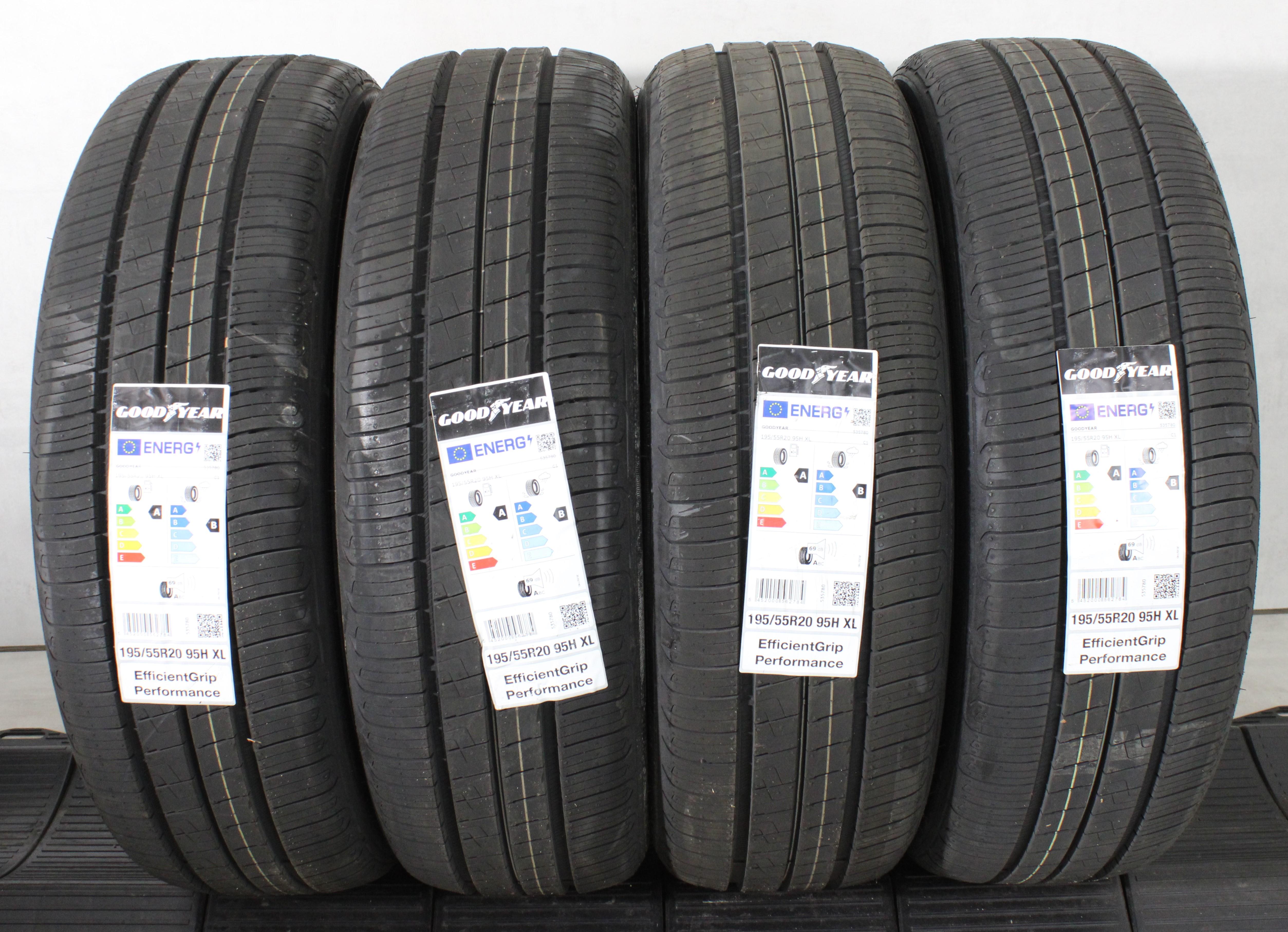 4 neumáticos de verano Goodyear Efficient Grip Performance 2024 XL, 195/55R20 95H, NUEVOS