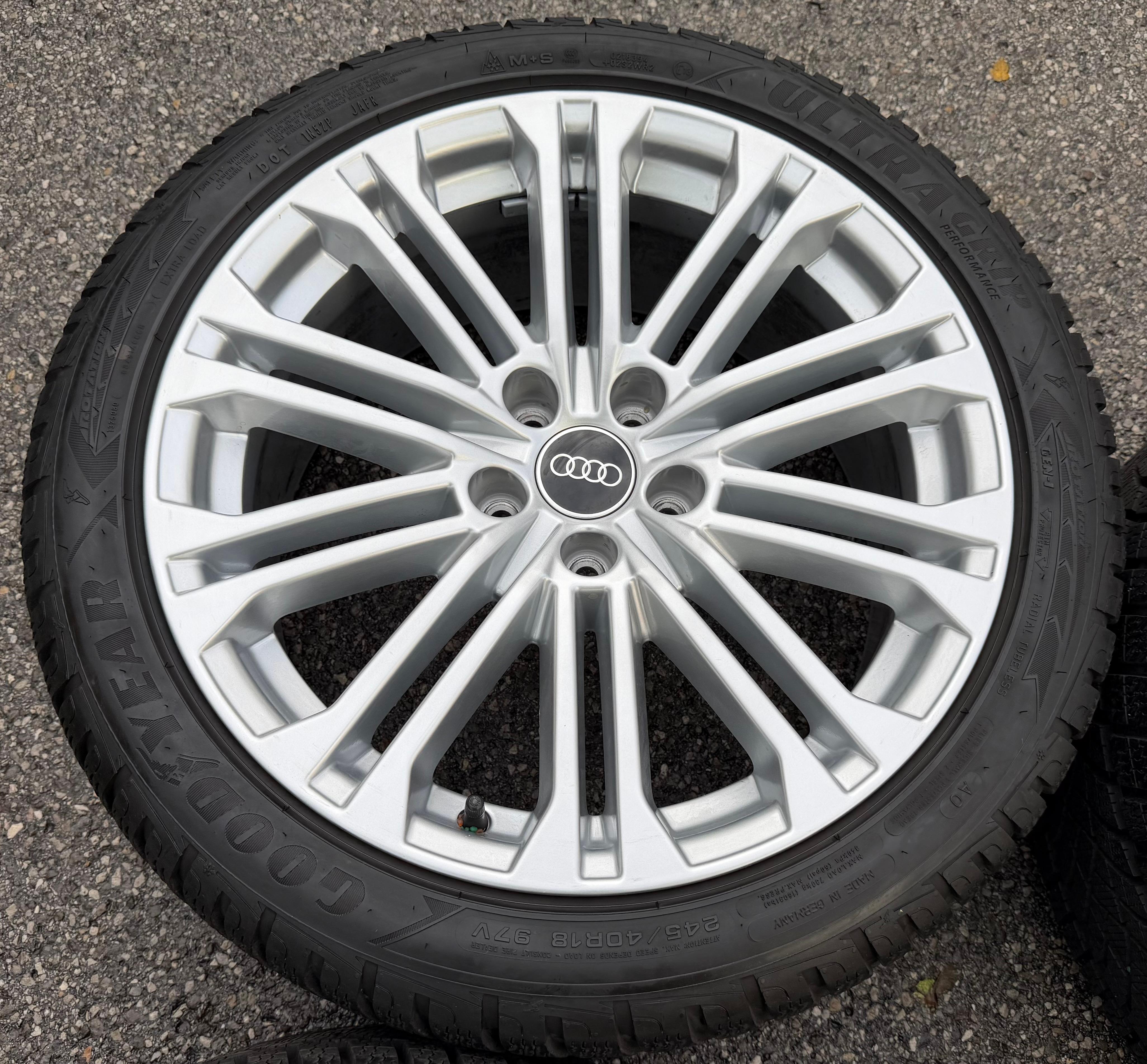 4 ruedas de invierno de aluminio originales de 18" para Audi A5 S5 8W F5 245/40R18 97V 8W0601025EE Goodyear