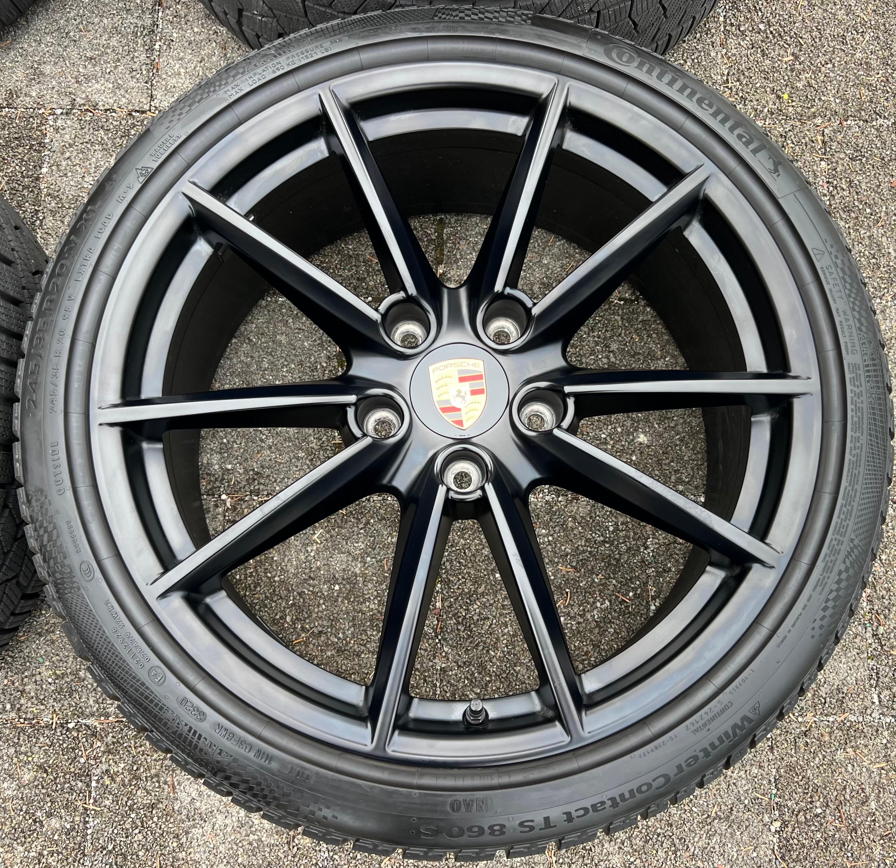 4 ORIGINAL 20" 21" ALU WINTERRÄDER PORSCHE 911 992 992601025C 992601025D SCHWARZ RDKS