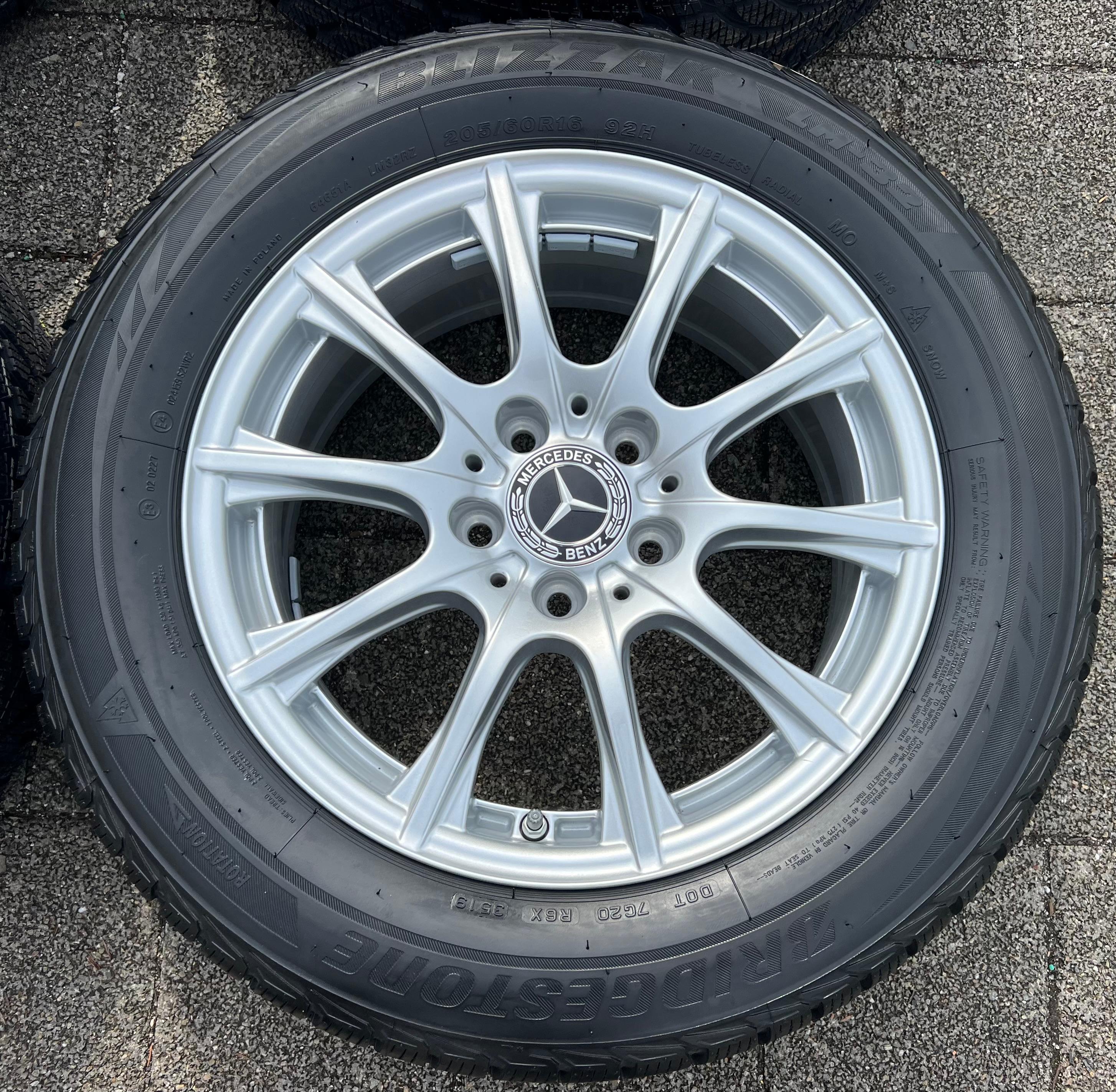 4 RUEDAS DE ALEACIÓN ORIGINALES DE INVIERNO PARA MERCEDES CLASE C W205 205 A2054012400 CON RDKS, ENVÍO GRATUITO