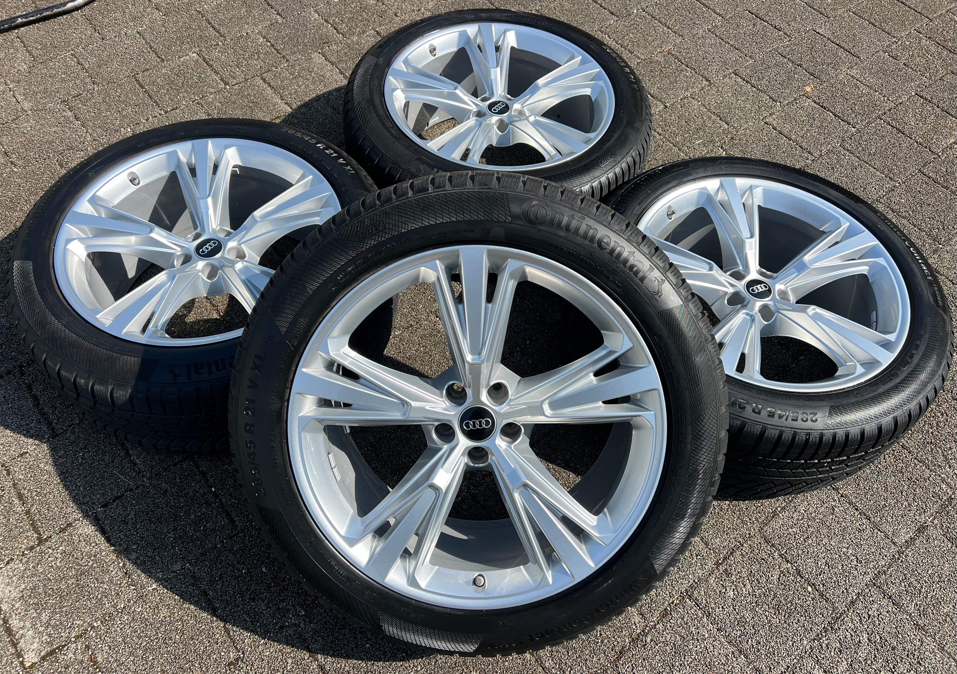 4 ORIGINAL 21" ALU WINTERRÄDER AUDI Q8 SQ8 4M 4M8601025H 285/45R21 113V CONTINENTAL FREIHAUS