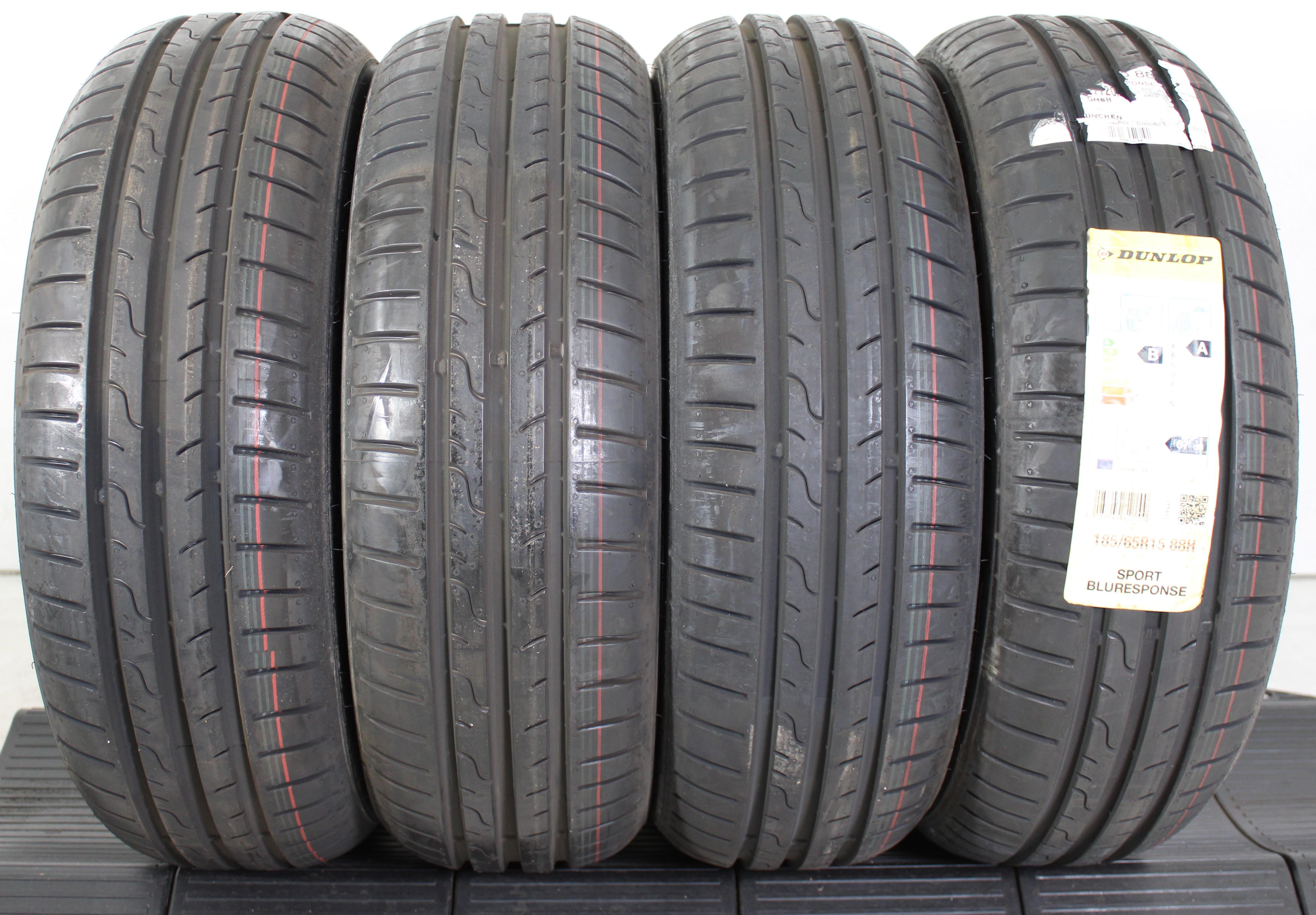 4 x 185/65R15 88H neumáticos de verano Dunlop Sport Bluresponse NUEVO 2015