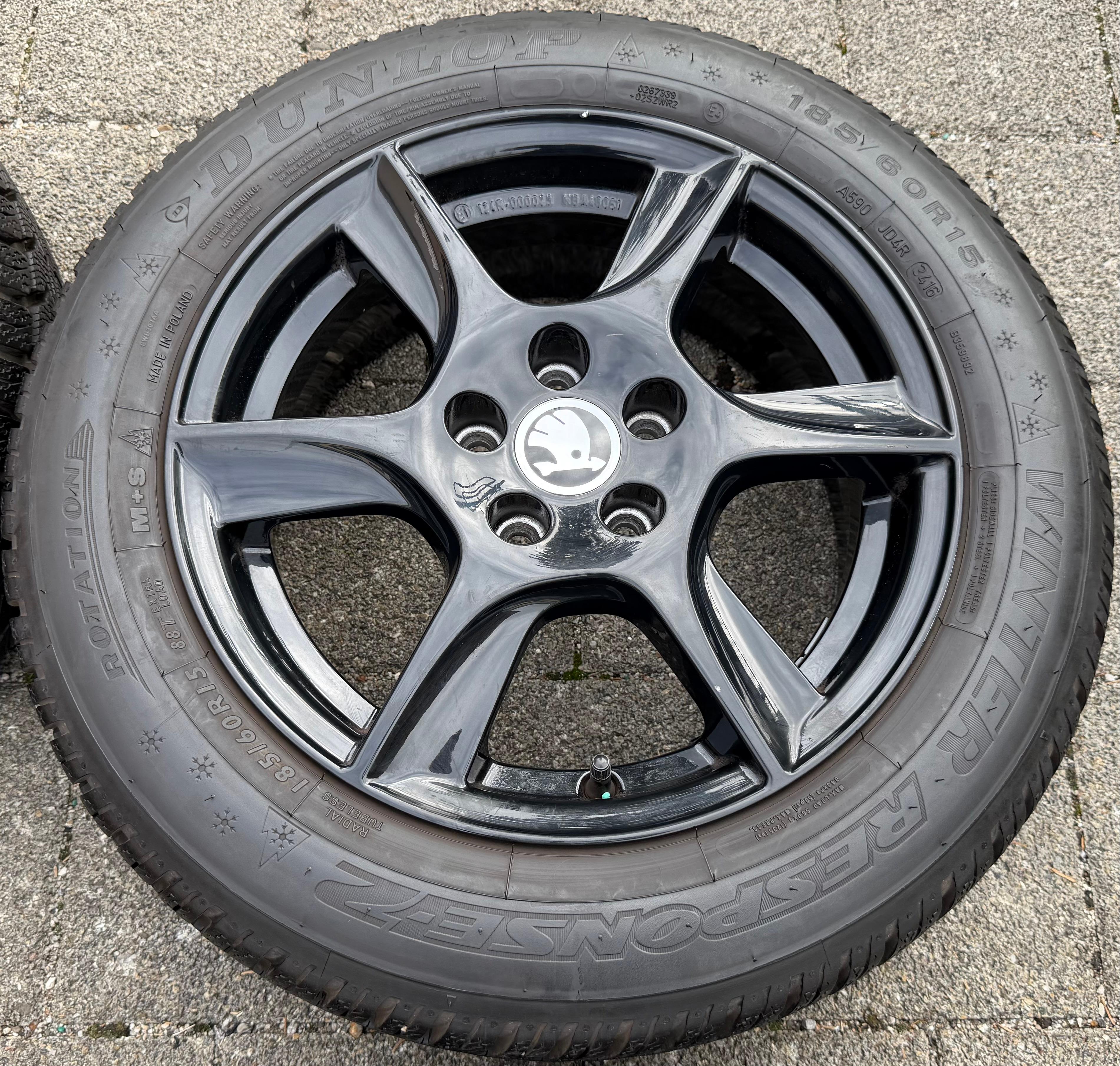 4 Alu Winterräder VW Polo 6R Seat Ibiza Skoda Fabia Rapdi 5J 185/60R15 88T