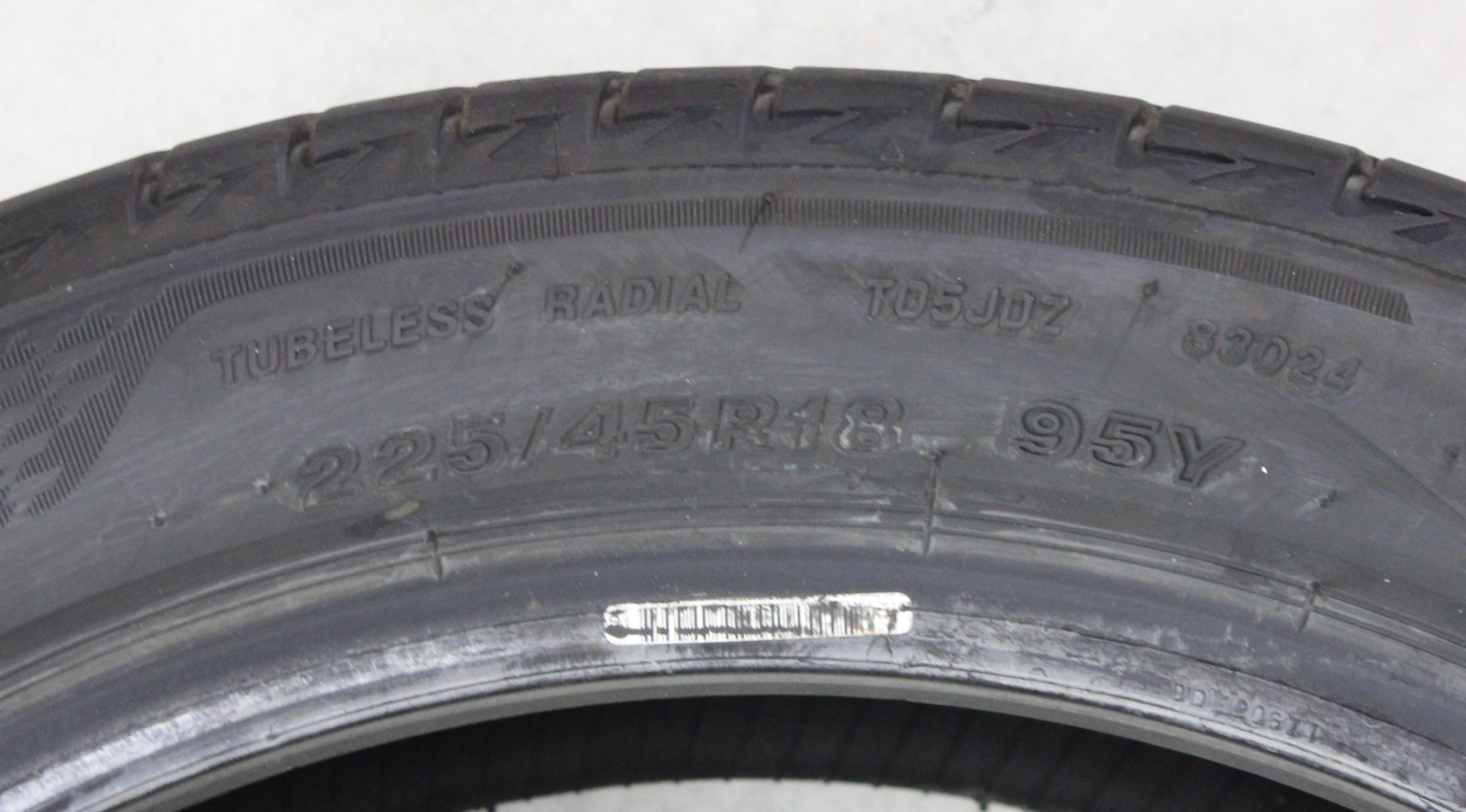 1 x 225/45R18 95Y Sommerreifen Bridgestone Turanza T005 * 7mm 2026