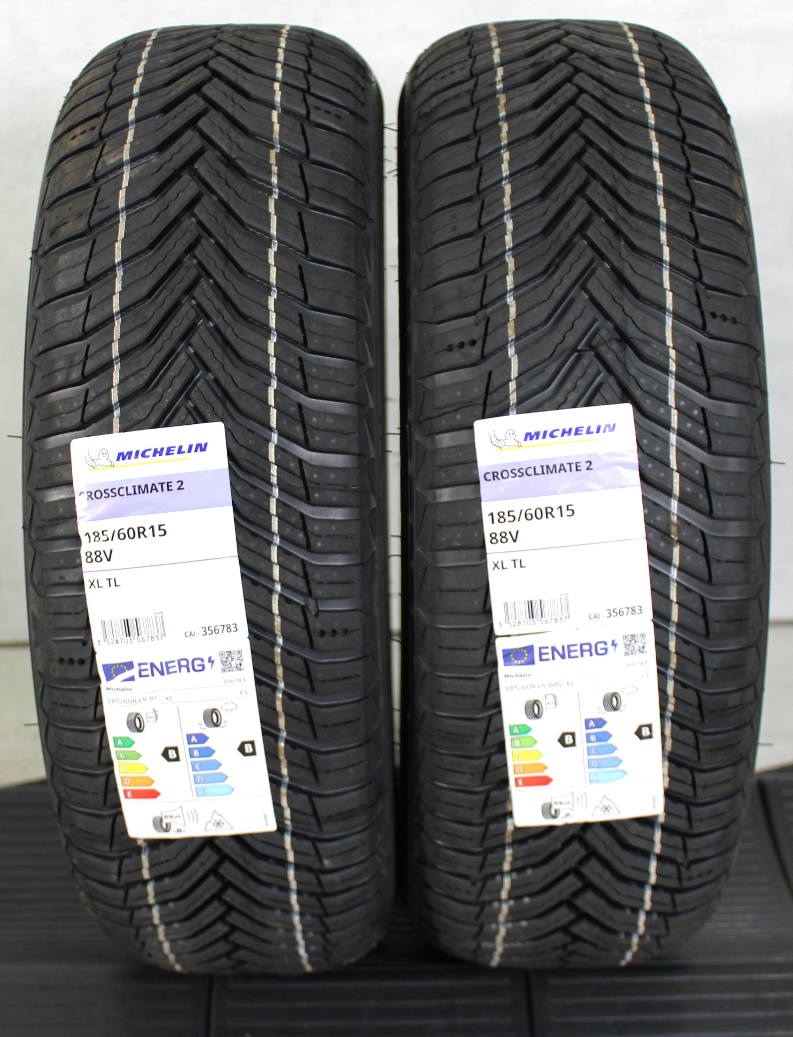 2 x 185/60R15 88V Winterreifen Michelin CrossClimate 2 2024 XL NEU