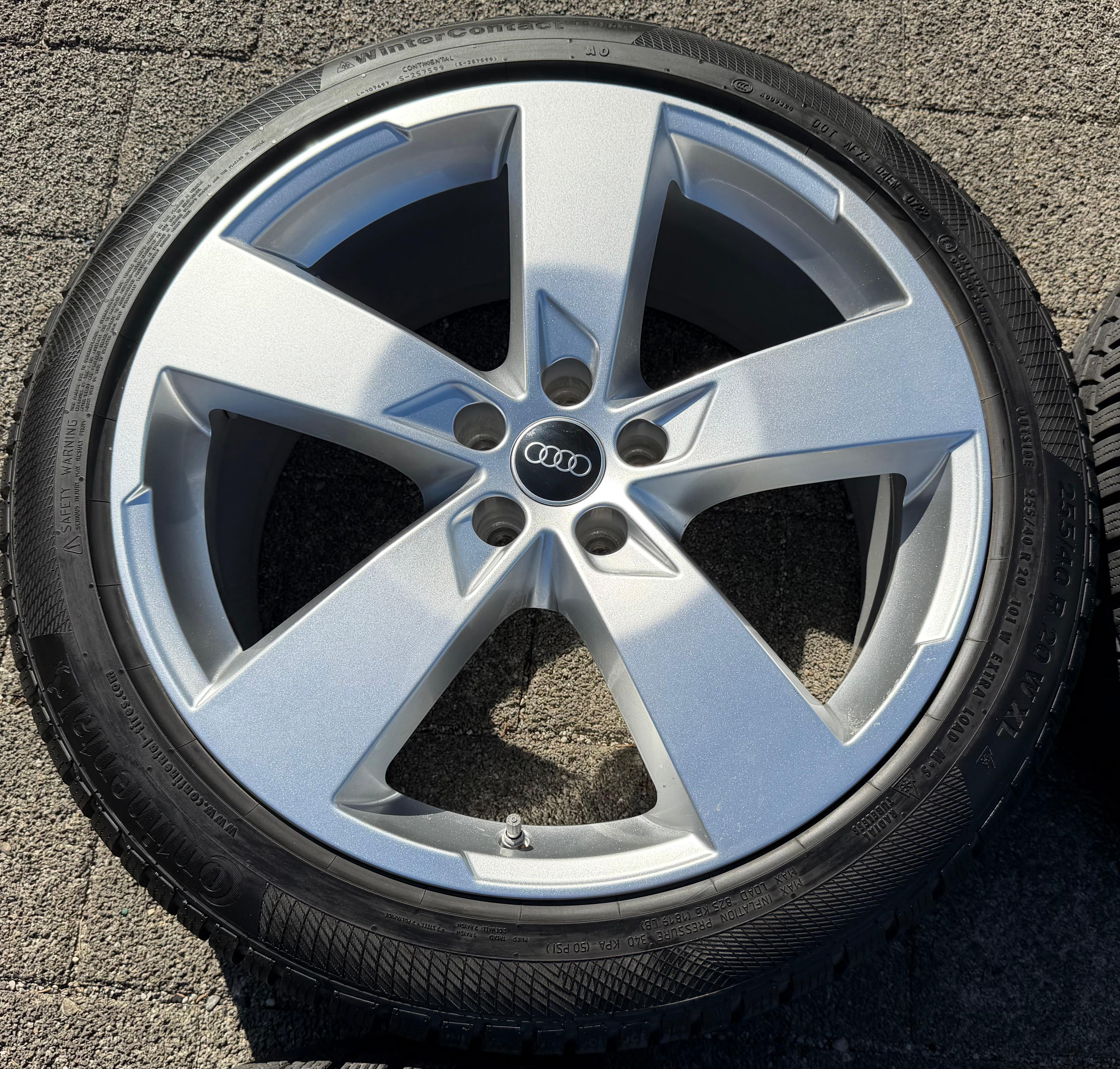 4 Original 20" Alu Winterräder Audi A6 S6 C8 F2 4K0601025K 2022 255/40R20 101W Continental