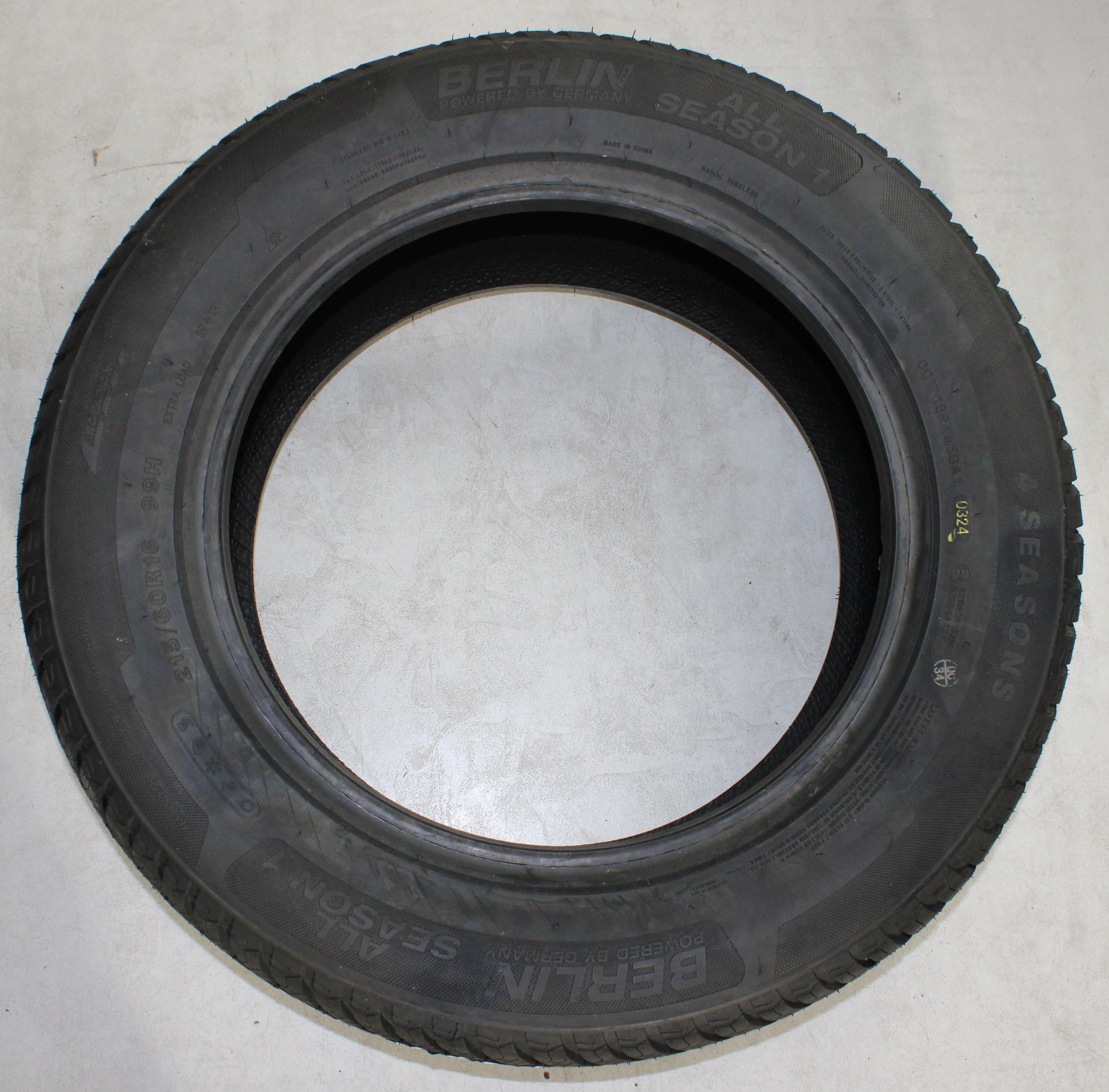 4 x 215/60R16 99H Ganzjahresreifen Berlin Tires All Season 1 2024