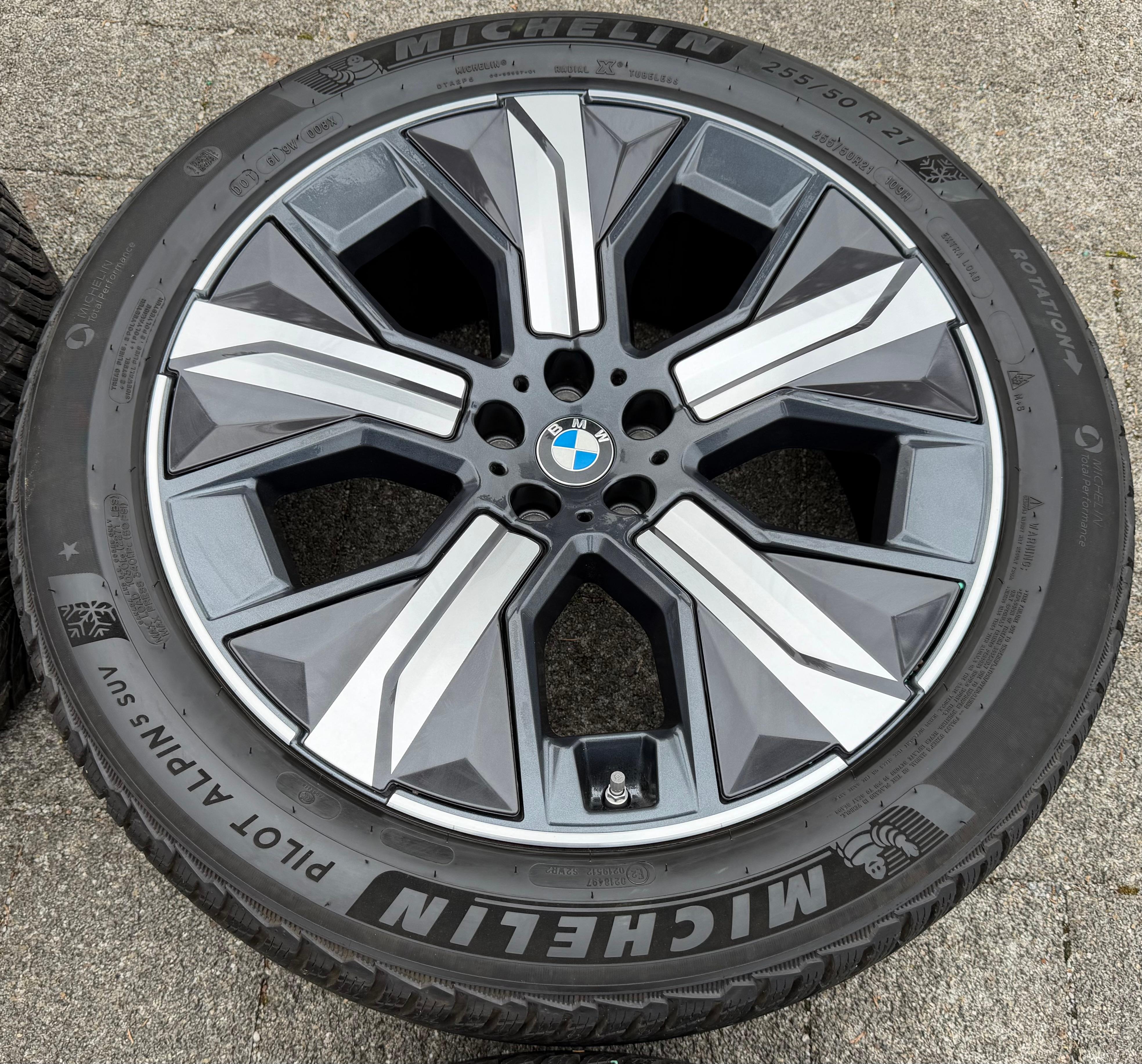 4 roues hiver complètes en alliage d’origine 21" BMW iX i20, design 1011, 255/50R21 109H 5A02655 Michelin