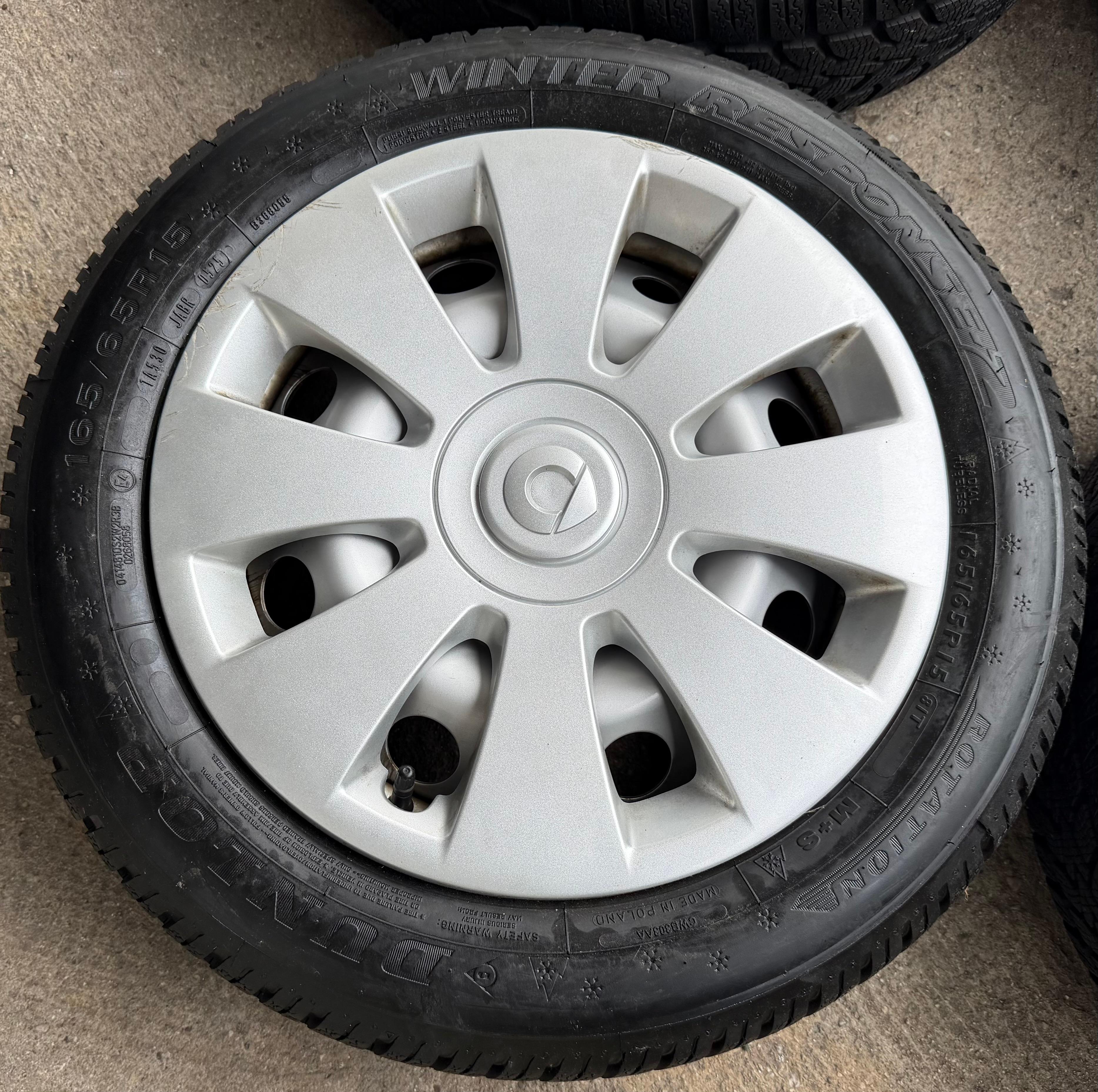 4 Original Winterräder Smart 453 165/65R15 81T 185/60R15 84T Dunlop RDKS