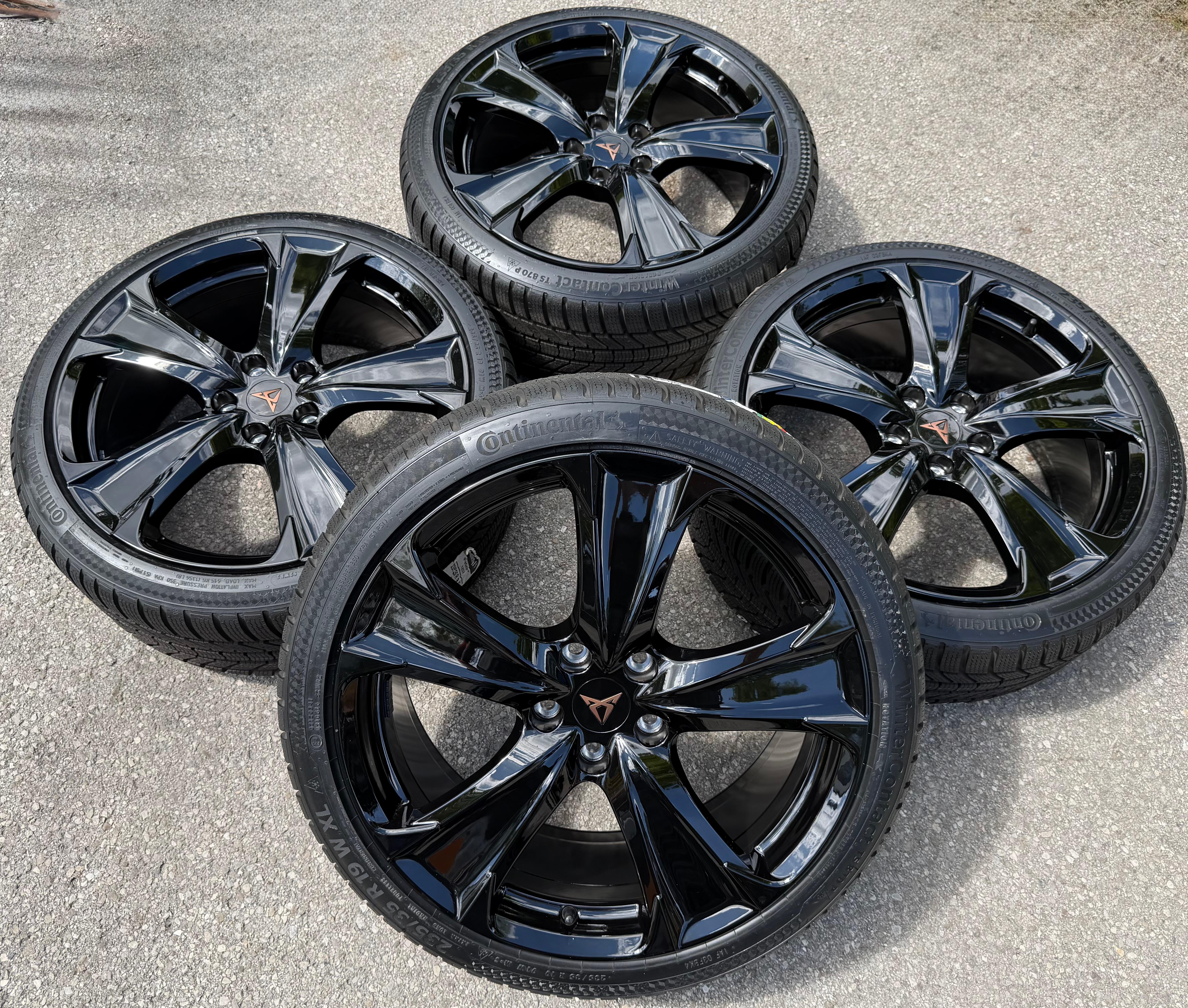 4 sièges d'origine Winterrder en aluminium 19 pouces pour Leon Cupra 5FA601025F, noir, neufs, livraison gratuite