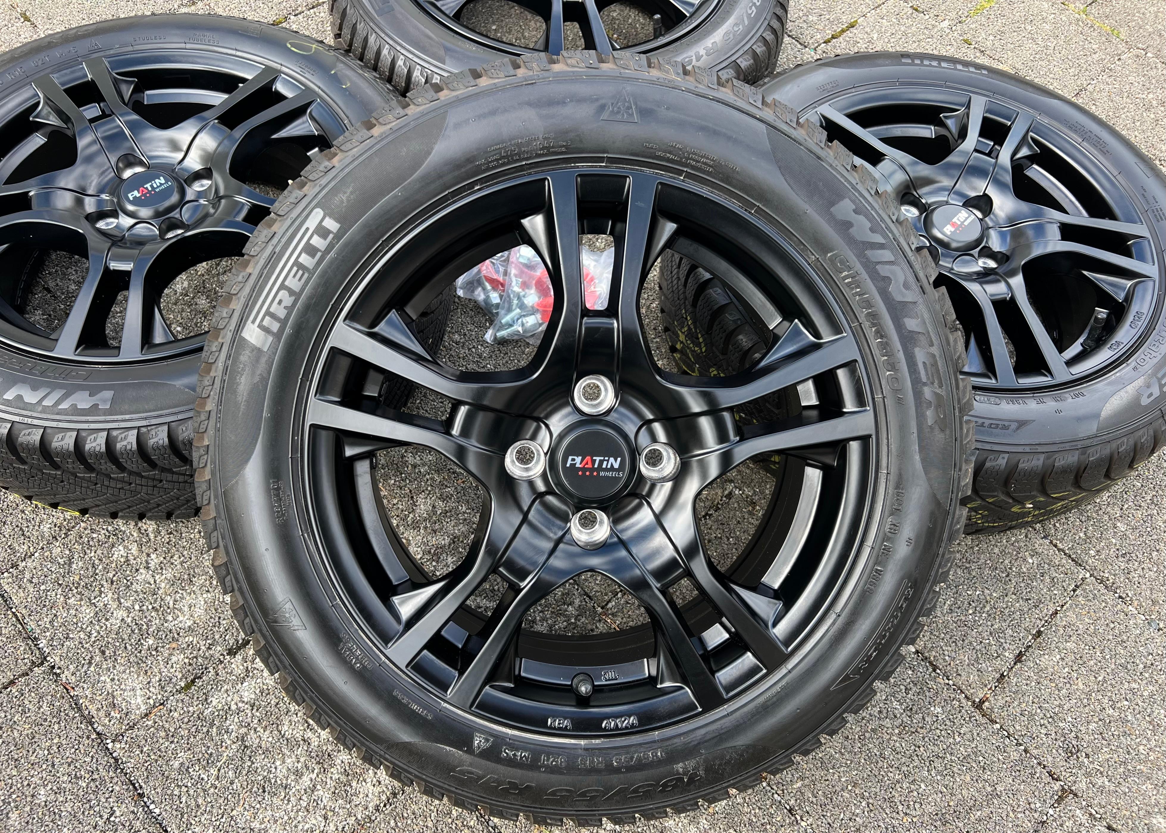 4 llantas de aluminio de invierno para VW UP, UP!, SEAT MII y ŠKODA CITIGO, con neumáticos de invierno 185/55R15 82T, envío gratuito