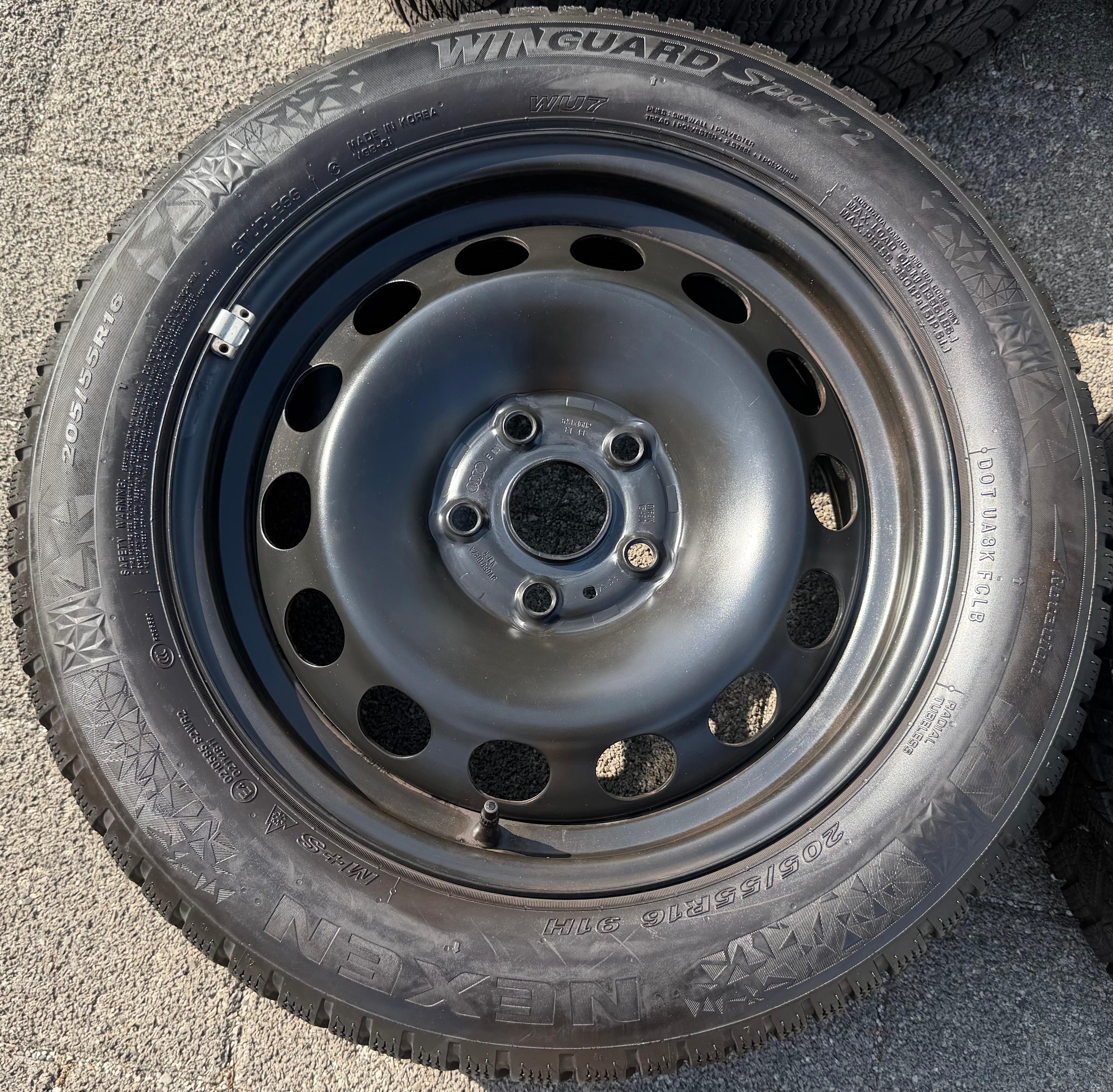 4 Original Stahlfelgen + Radkappen Audi A3 8V Cabrio Limousine Sportback 8V0601027A 6,5x16 ET43