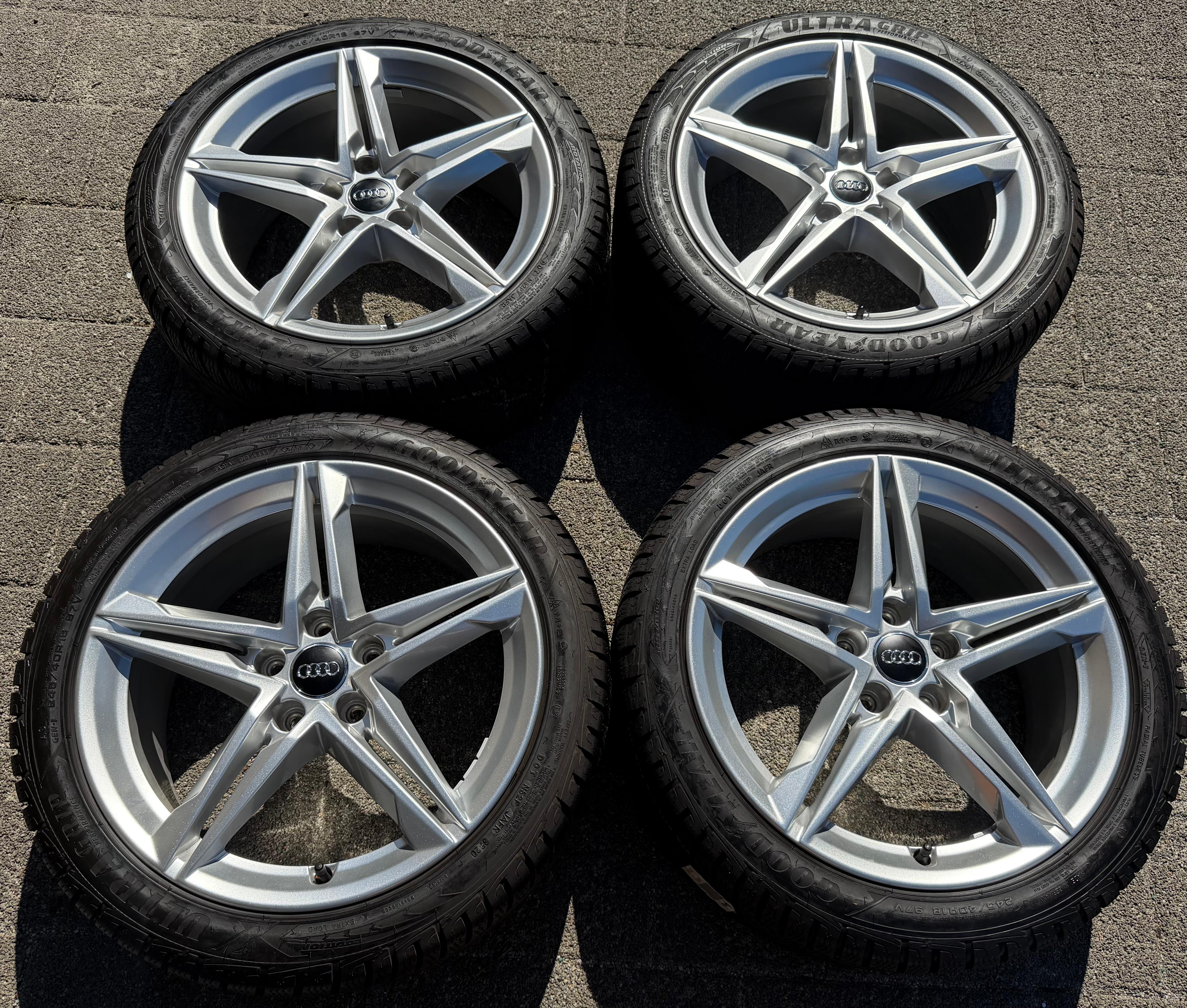 4 ORIGINAL 18" ALU WINTERRÄDER AUDI A4 S4 8W B9 8W0601025EC 245/40R18 97V 2020