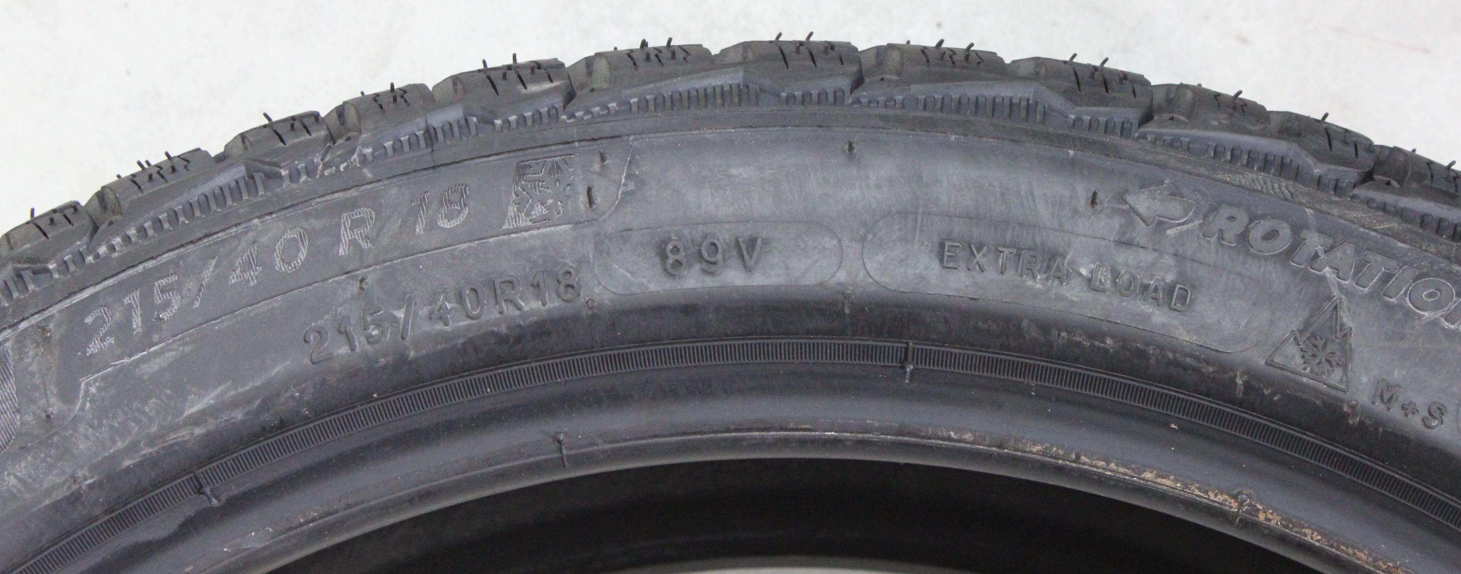4 x 215/40R18 89V Winterreifen Michelin Pilot Alpin 5 Volles Profil 2021 XL