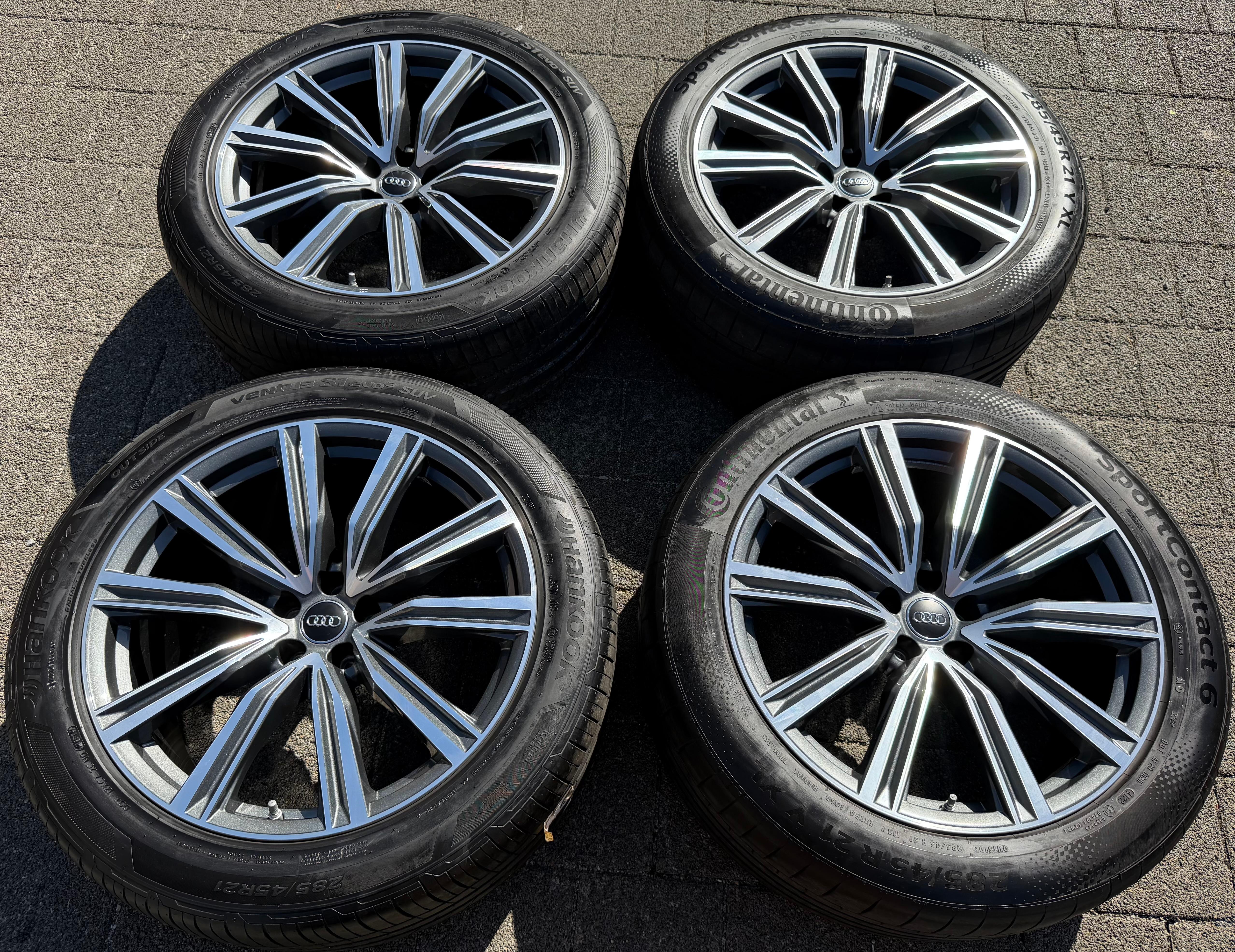 4 ruote estive in lega originali da 21" Audi Q8 SQ8 4M 4M8601025G 285/45R21 113Y RDKS