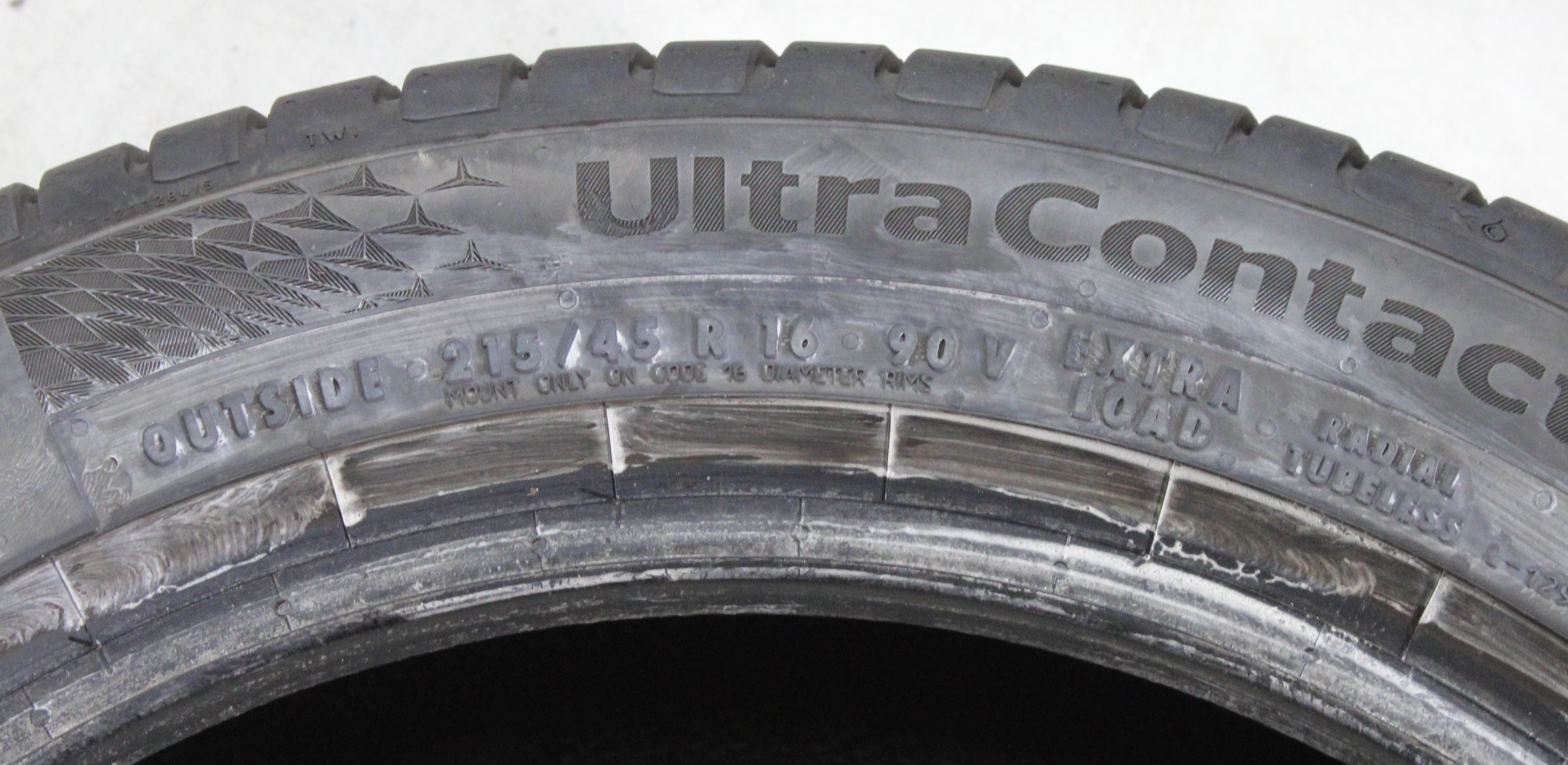 1 neumático de verano Continental UltraContact 215/45R16 90V, 6 mm, 2023 XL