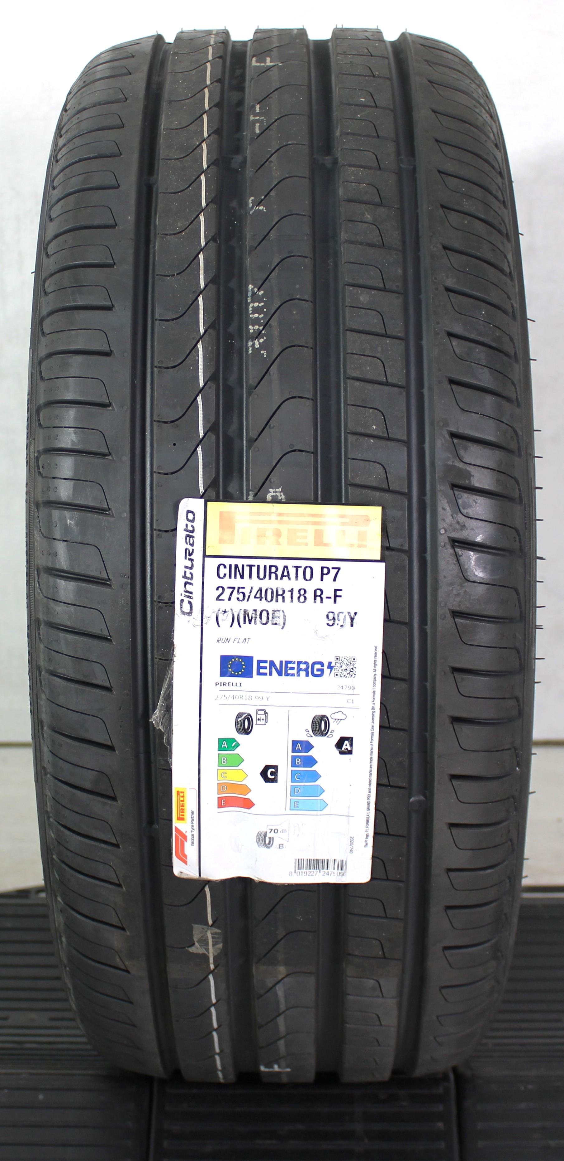 1 x 275/40R18 99Y Pneu été Pirelli Cinturato P7 MOE Runflat 2022 * NEUF