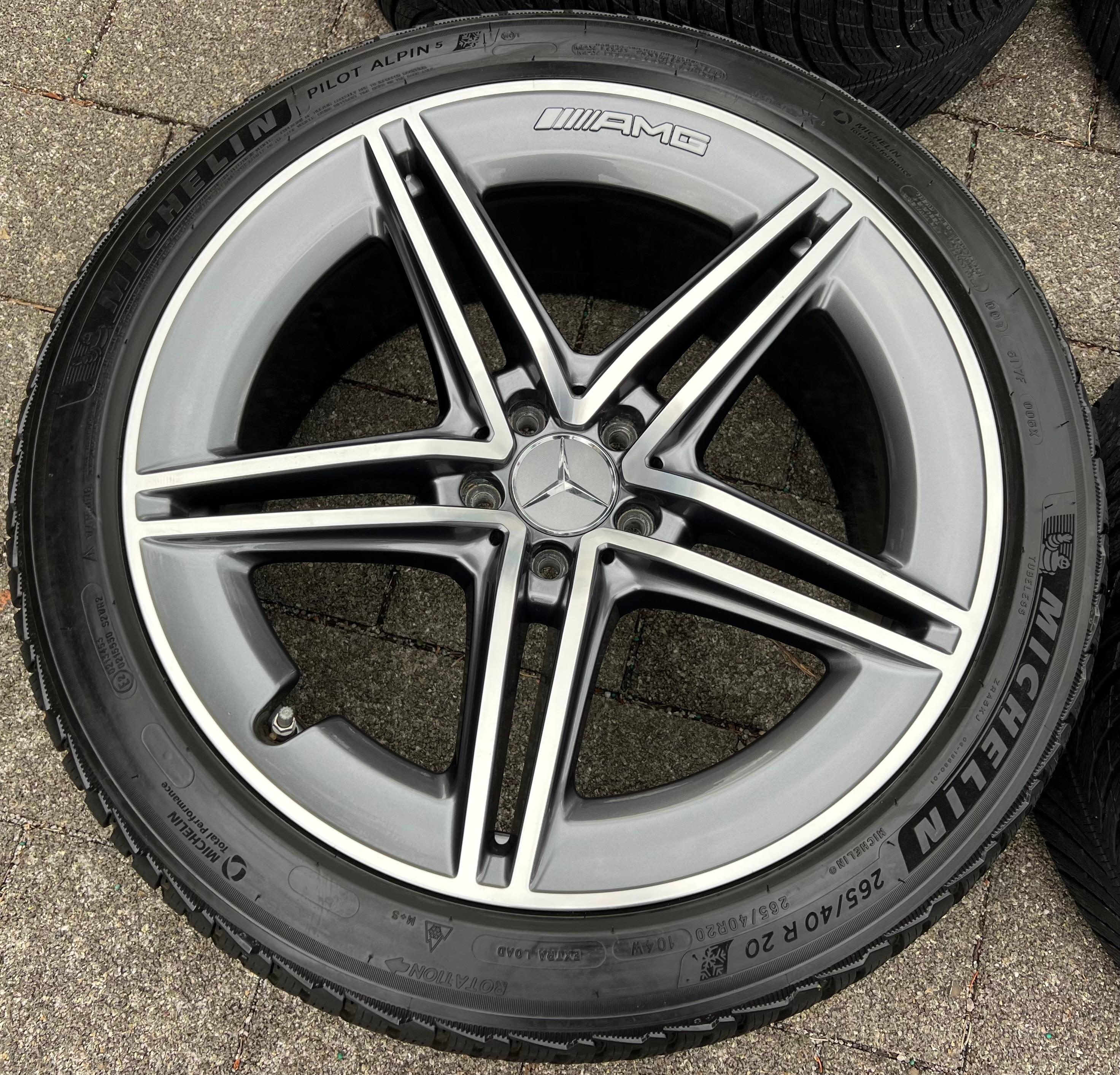 4 ORIGINELE 20" LICHTMETALEN WINTERWIELEN MERCEDES BENZ AMG GT X290 A2904010400 A2904010500