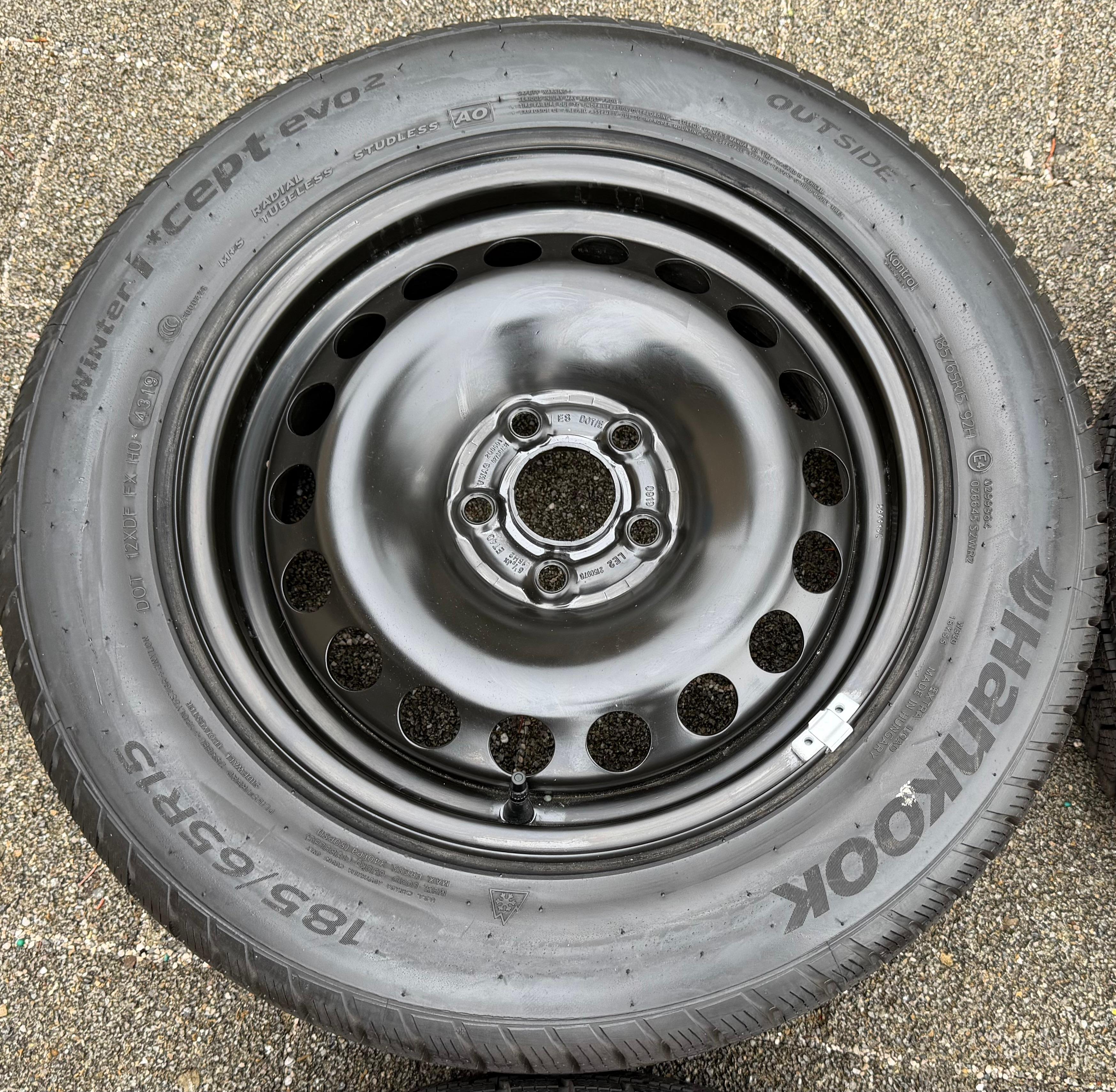 4 RUEDAS DE INVIERNO AUDI A1 CITY CARVER GB SEAT IBIZA ARONA KJ VW POLO AW 2G 185/65R15 92T