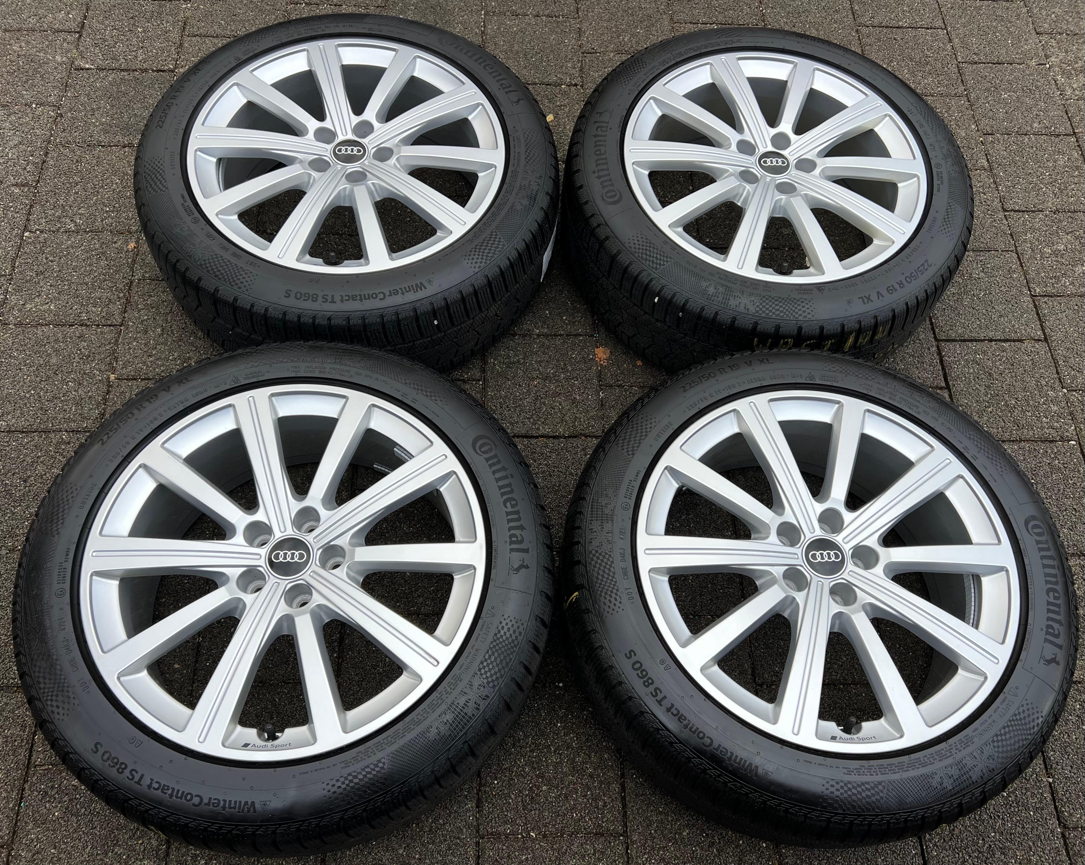 4 ORIGINAL 19" ALU WINTERRÄDER AUDI RSQ3 F3 83A601025BE 225/50R19 100V 2021 FREIHAUS