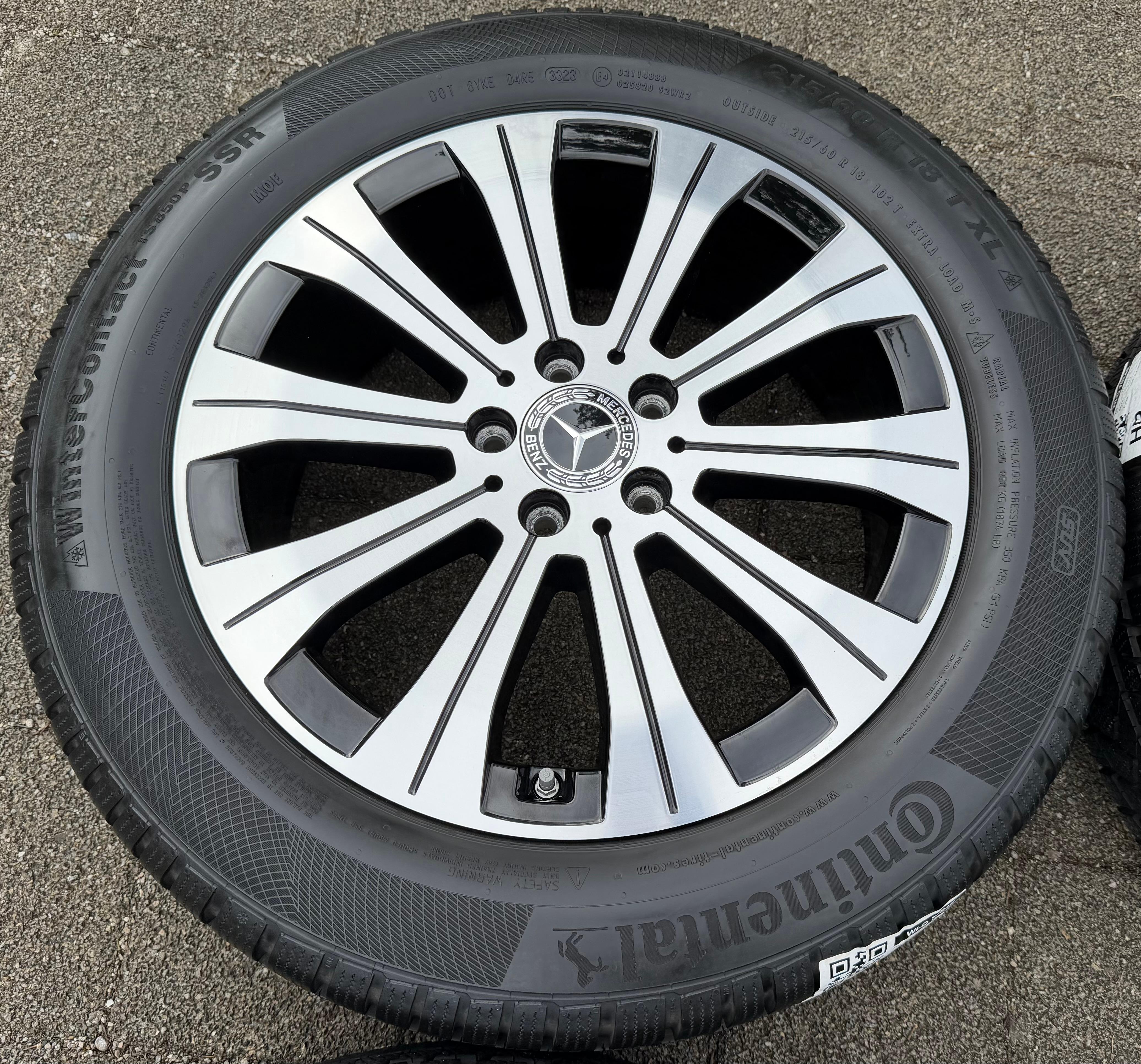 4 cerchi invernali originali in lega da 18" per Mercedes EQA, EQB, H243, X243, A2434010000 (anno 2023)