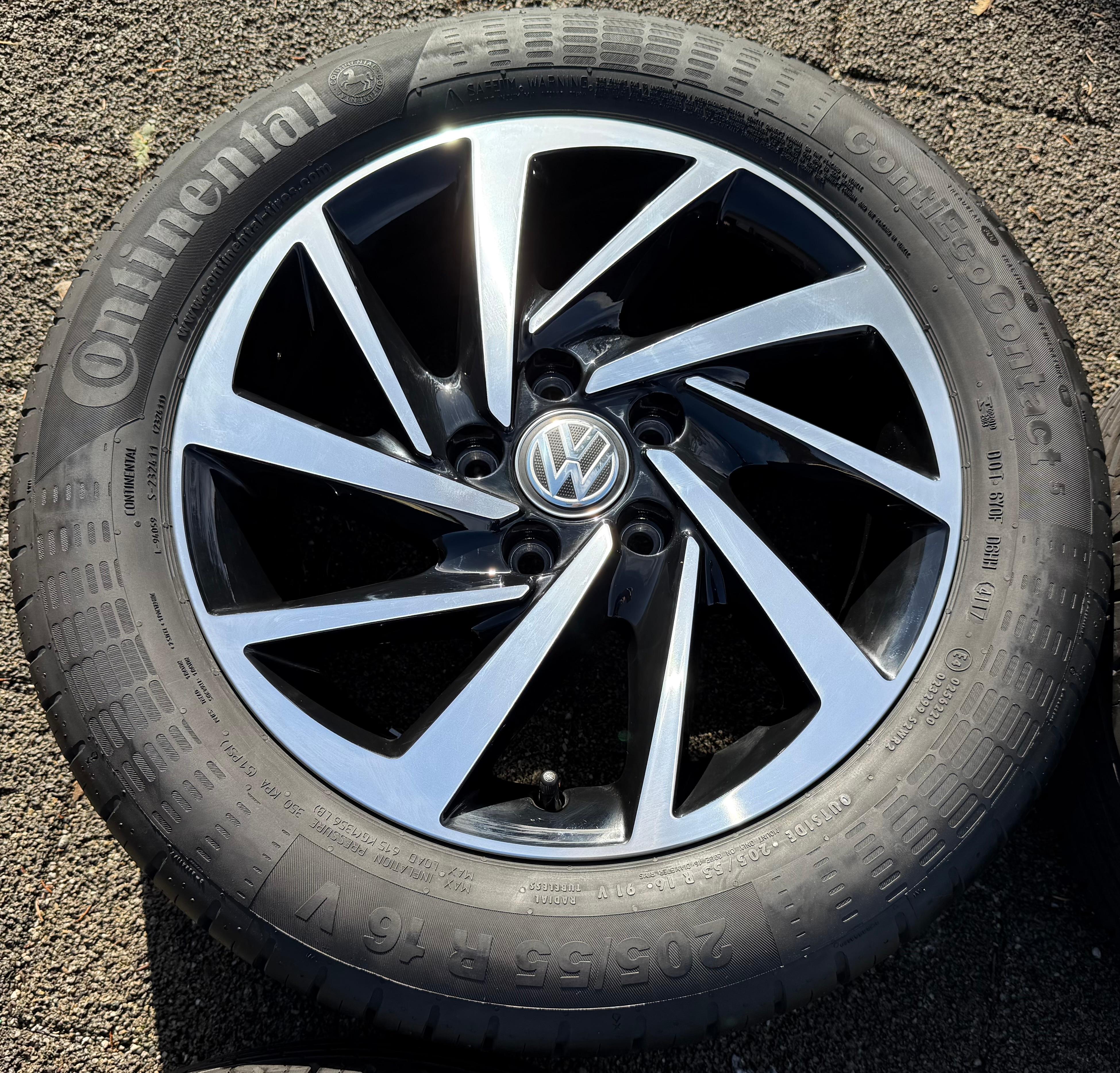 4 Original 16" Alu Sommerräder VW Golf VII 7 AU AUV 5G0601025DS Woodstock 205/55R16 91V