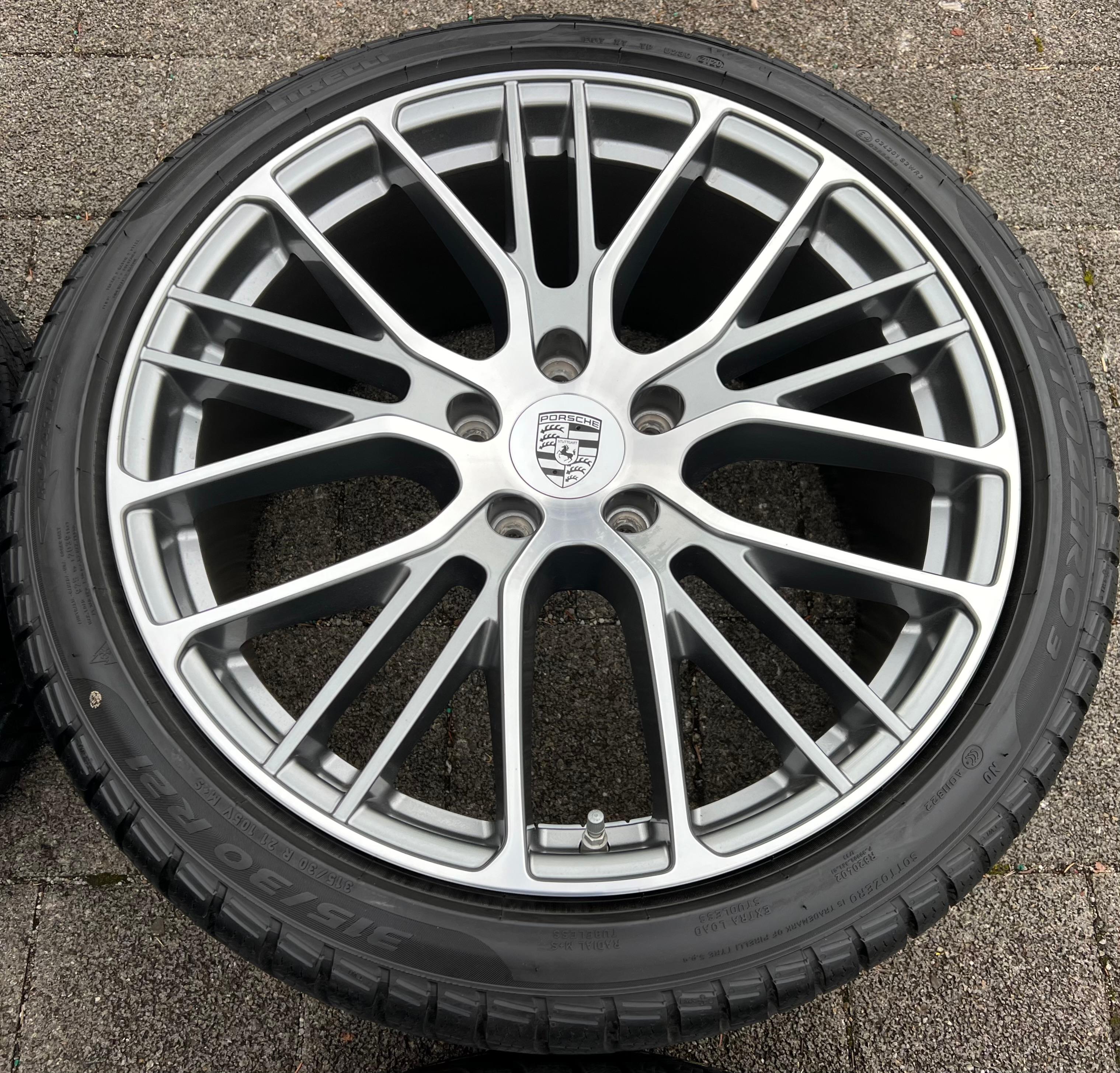 4 RUEDAS DE INVIERNO ORIGINALES DE ALEACIÓN DE 21" PARA PORSCHE PANAMERA 971, LLANTAS SPORT DESIGN EXCLUSIV
