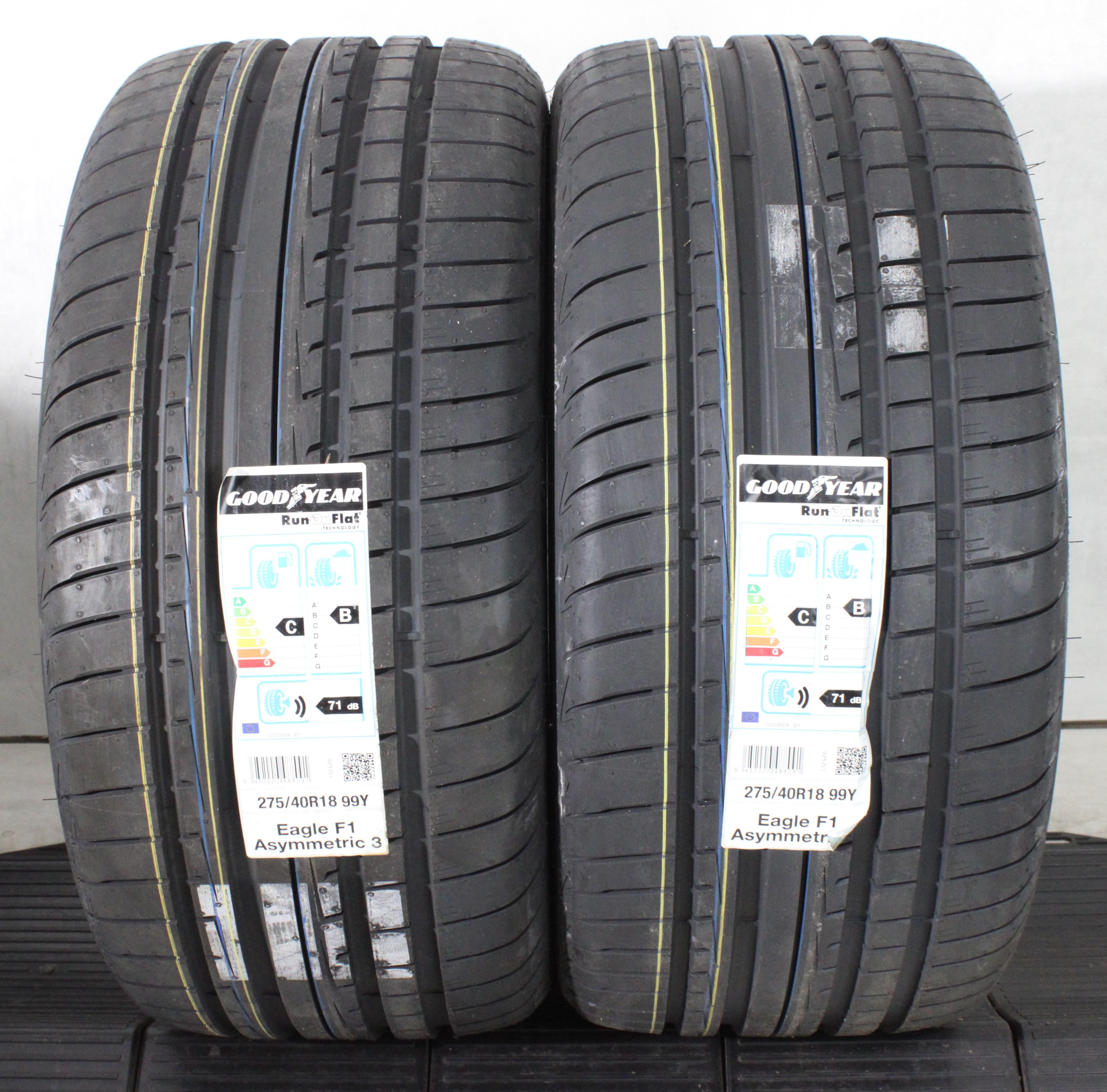 2 x 275/40R18 99Y Sommerreifen Goodyear Eagle F1 Asymmetric 3 MOE* Runflat 2020