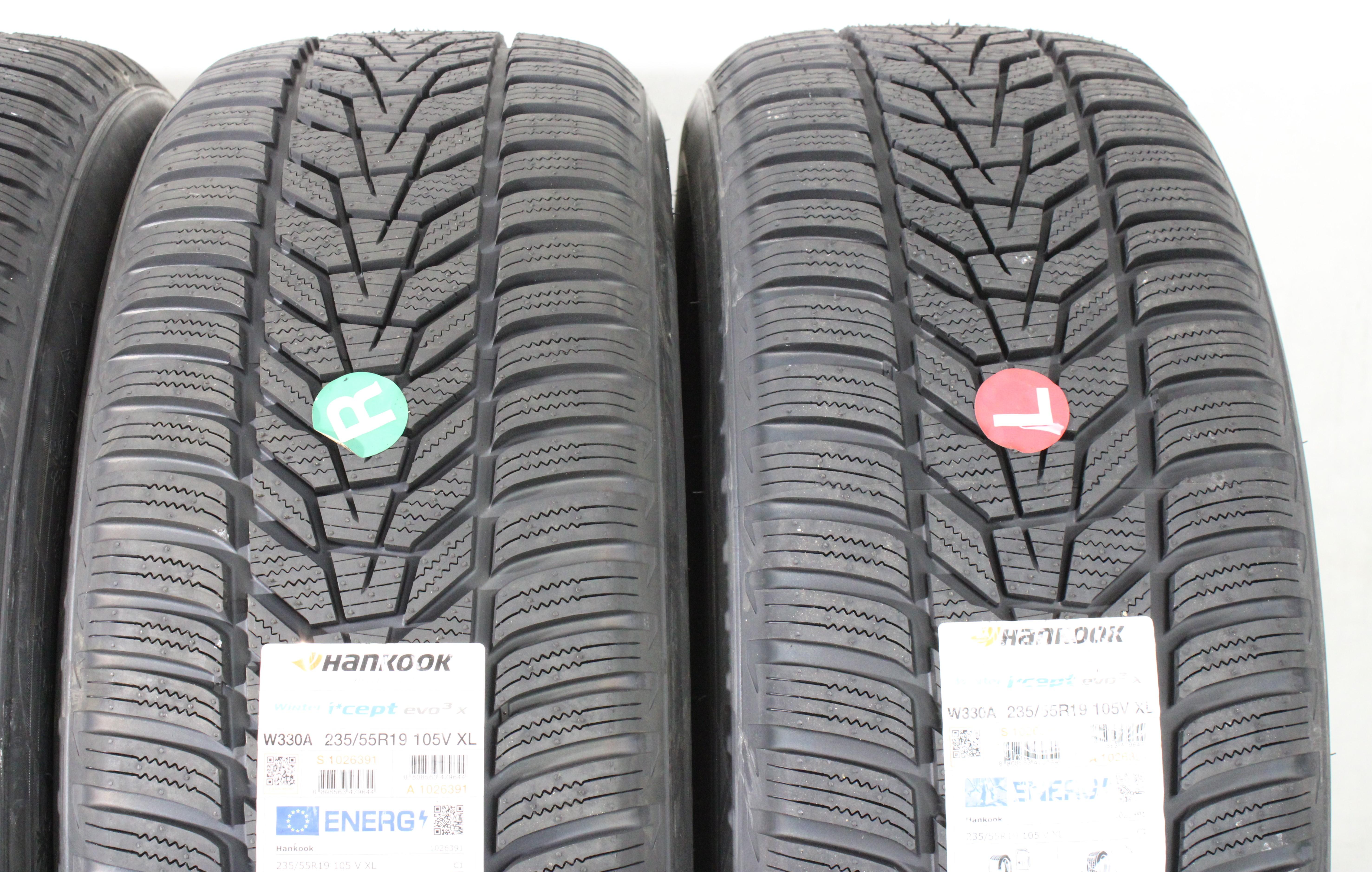 4 x 235/55R19 105V Winterreifen Hankook Winter I*Cept Evo 3 X Volles Profil 2021