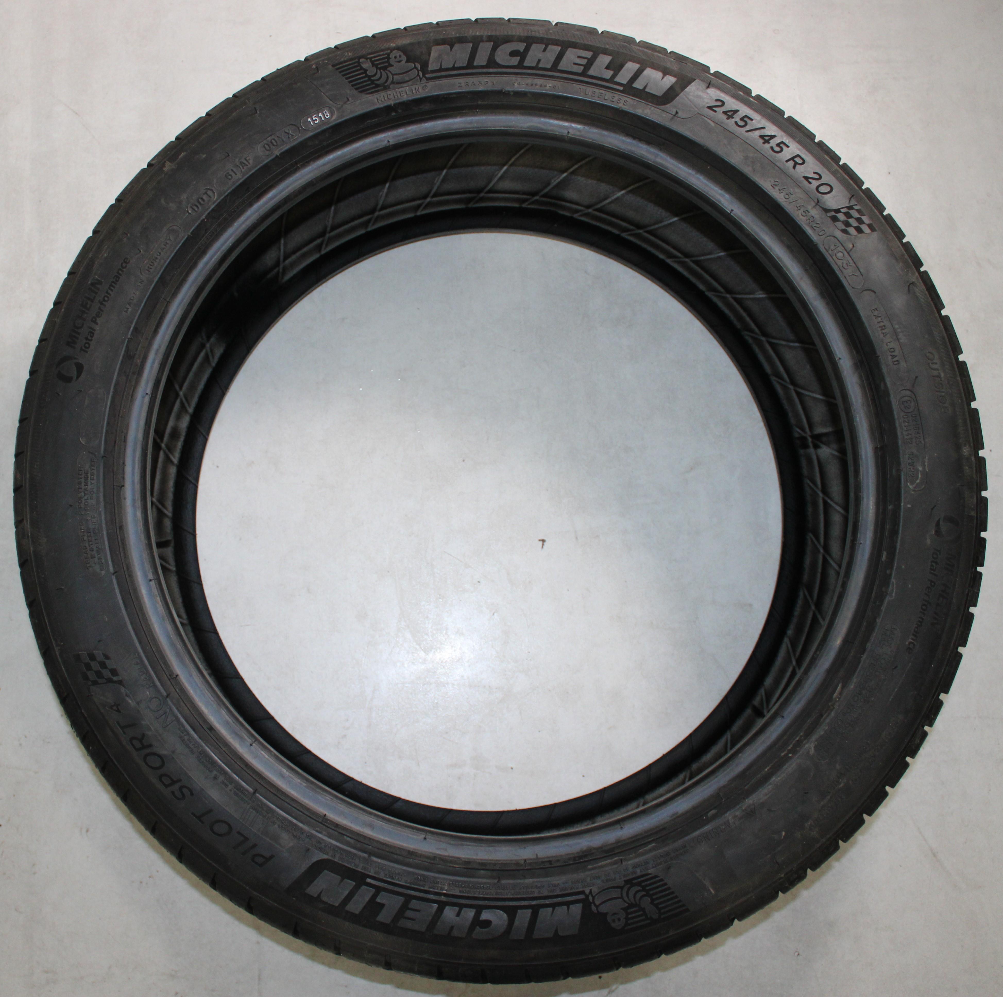 2 x 245/45R20 103Y Sommerreifen Michelin Pilot Sport 4 Volles Profil 2018 N0