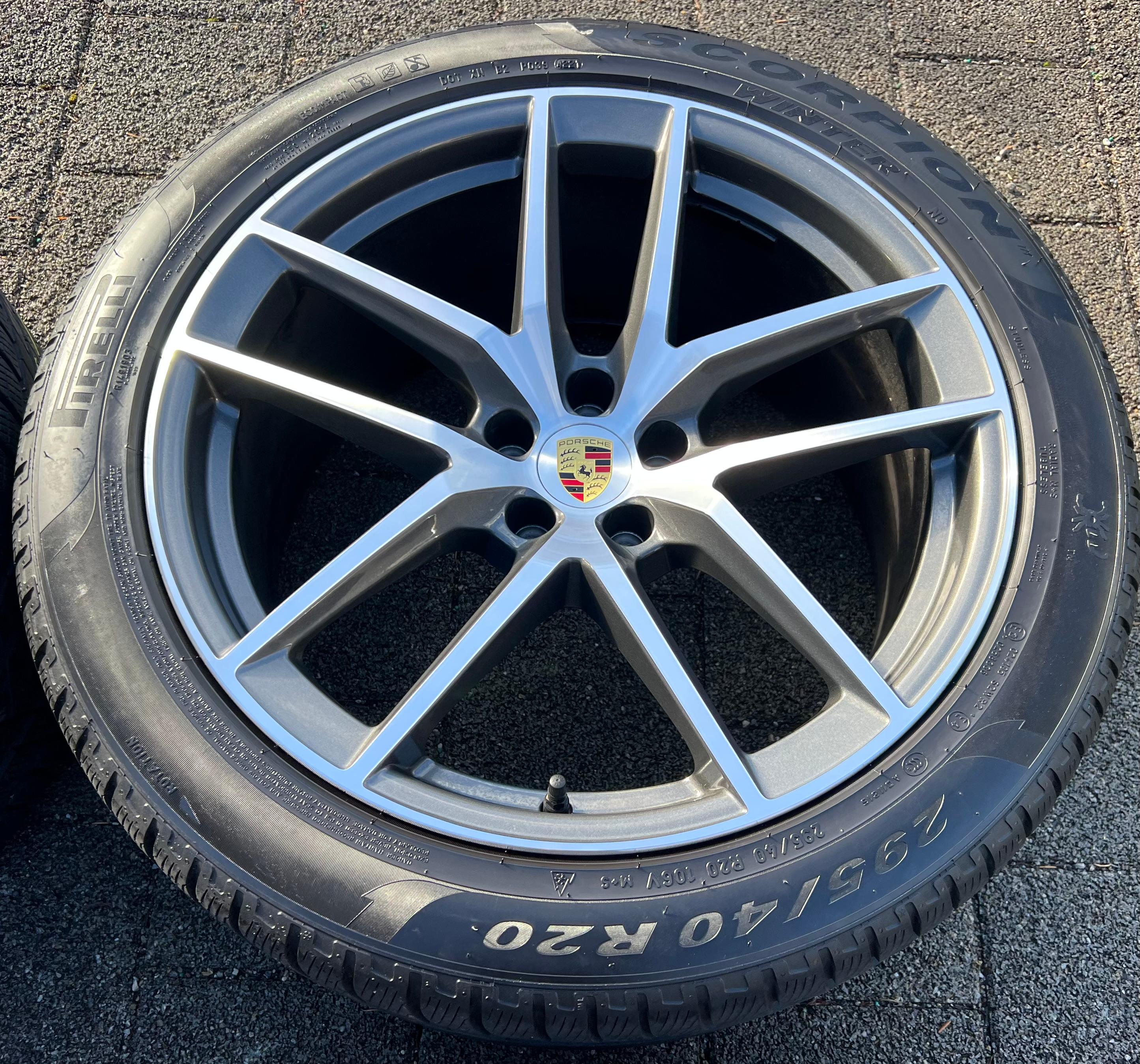 4 ORIGINAL 20" ALU WINTERRÄDER PORSCHE MACAN 265/45R20 104V 295/40R20 106V RDKS