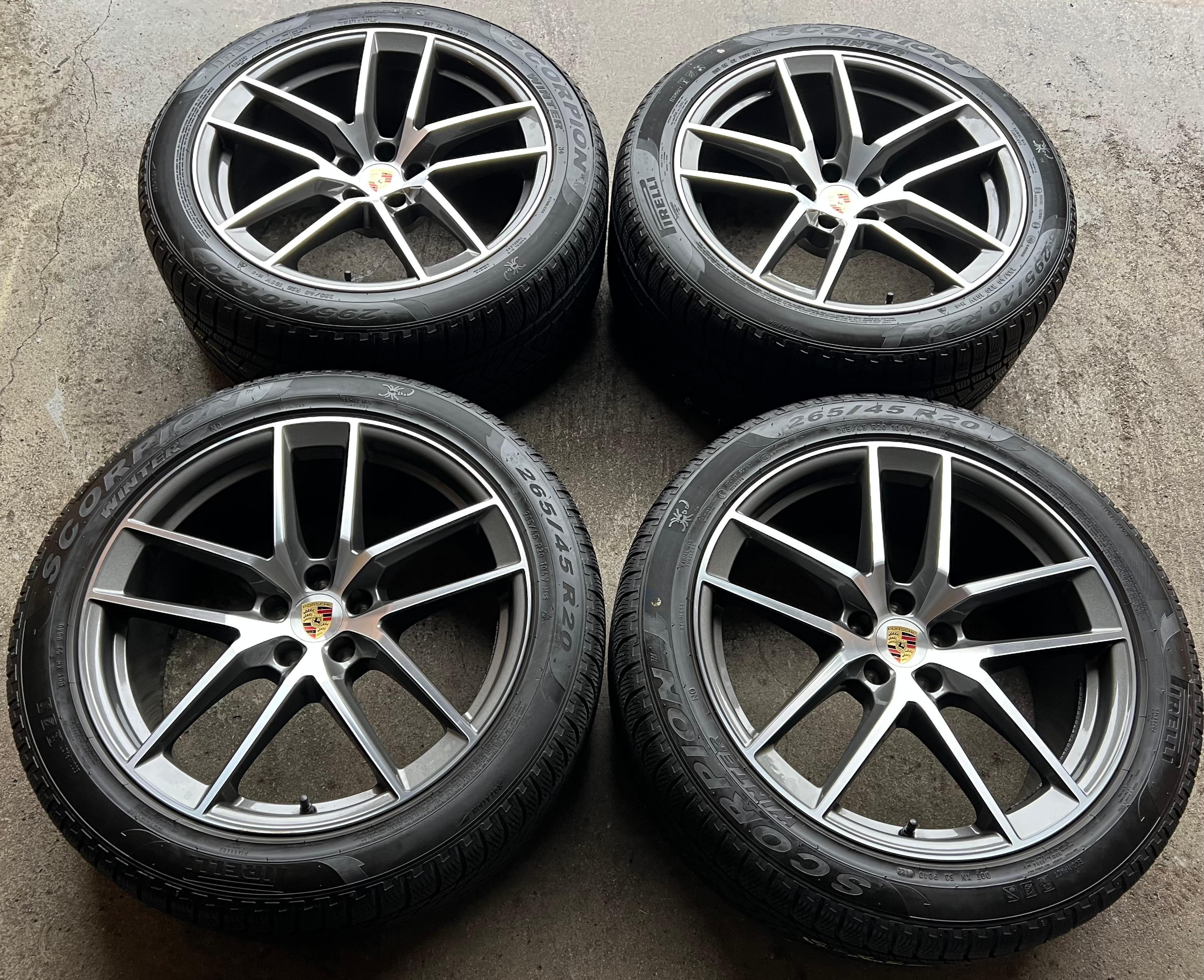 4 ORIGINAL 20" ALU WINTERRÄDER PORSCHE MACAN 265/45R20 104V 295/40R20 106V RDKS
