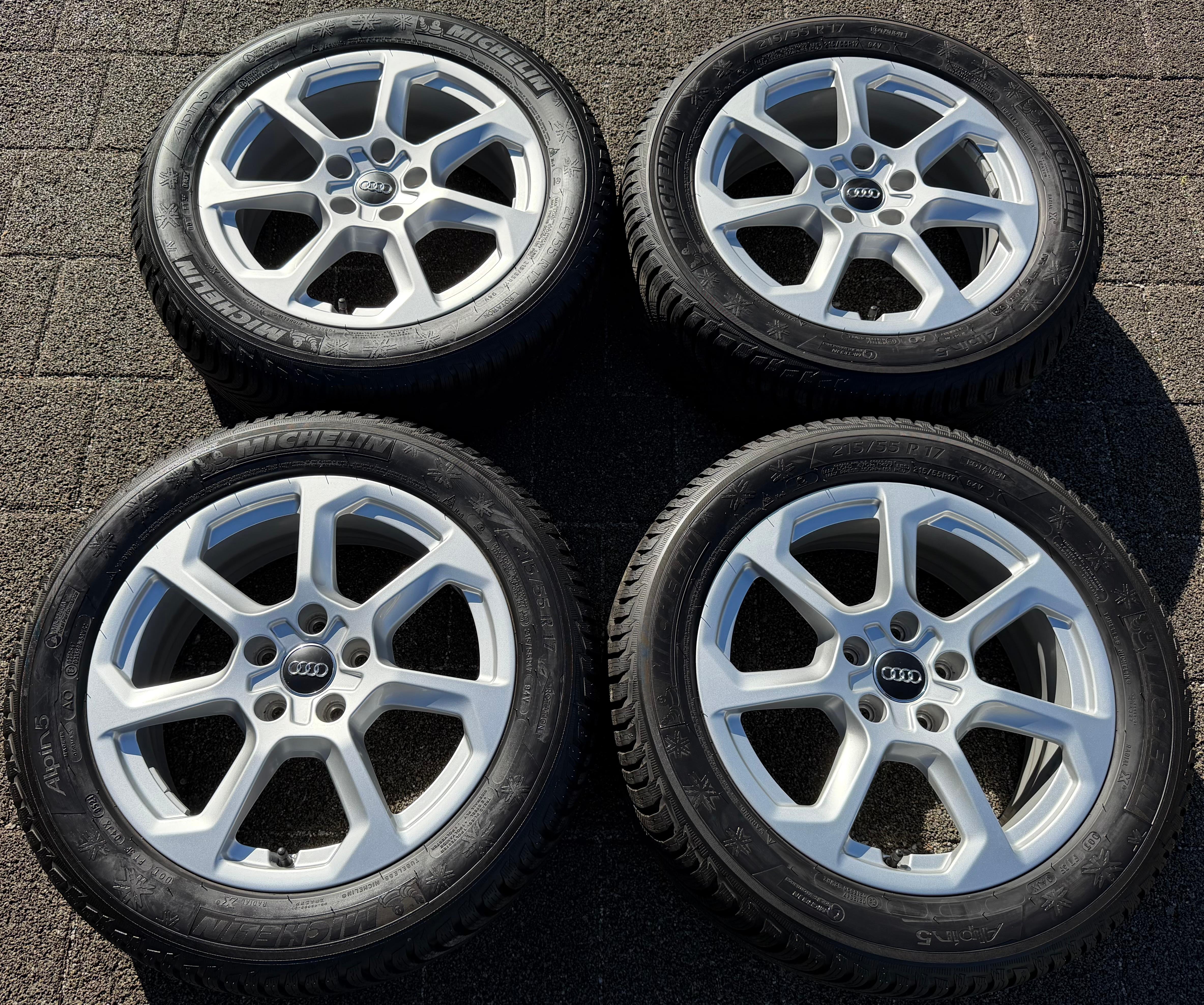 4 Original 17" Alu Winterräder Audi SQ2 GA 81A601025T 215/55R17 94V Michelin 8MM