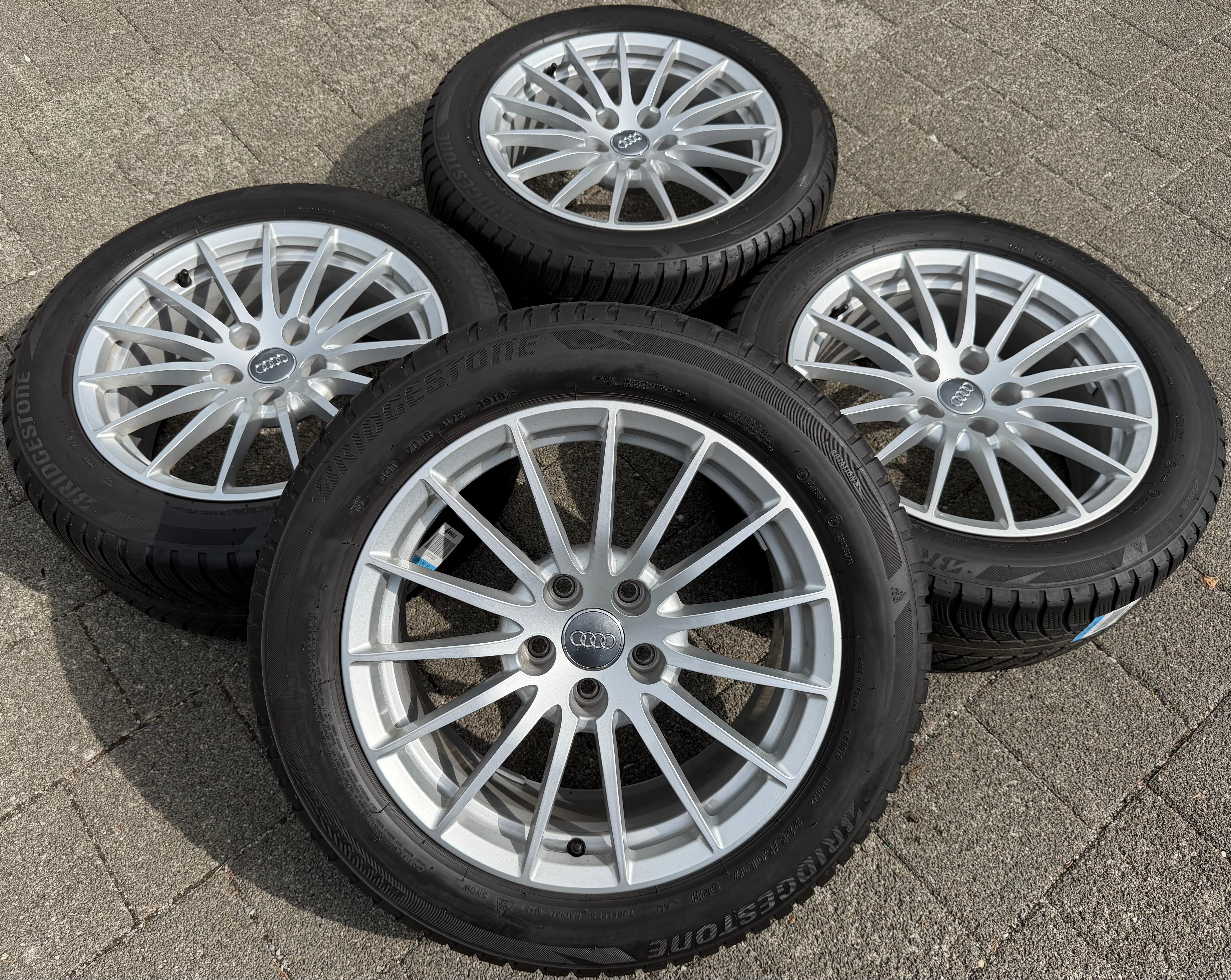 4 Original 17" Alu Winterräder Audi A5 F5 8W 225/50R17 98H 8W0601025AE Bridgestone