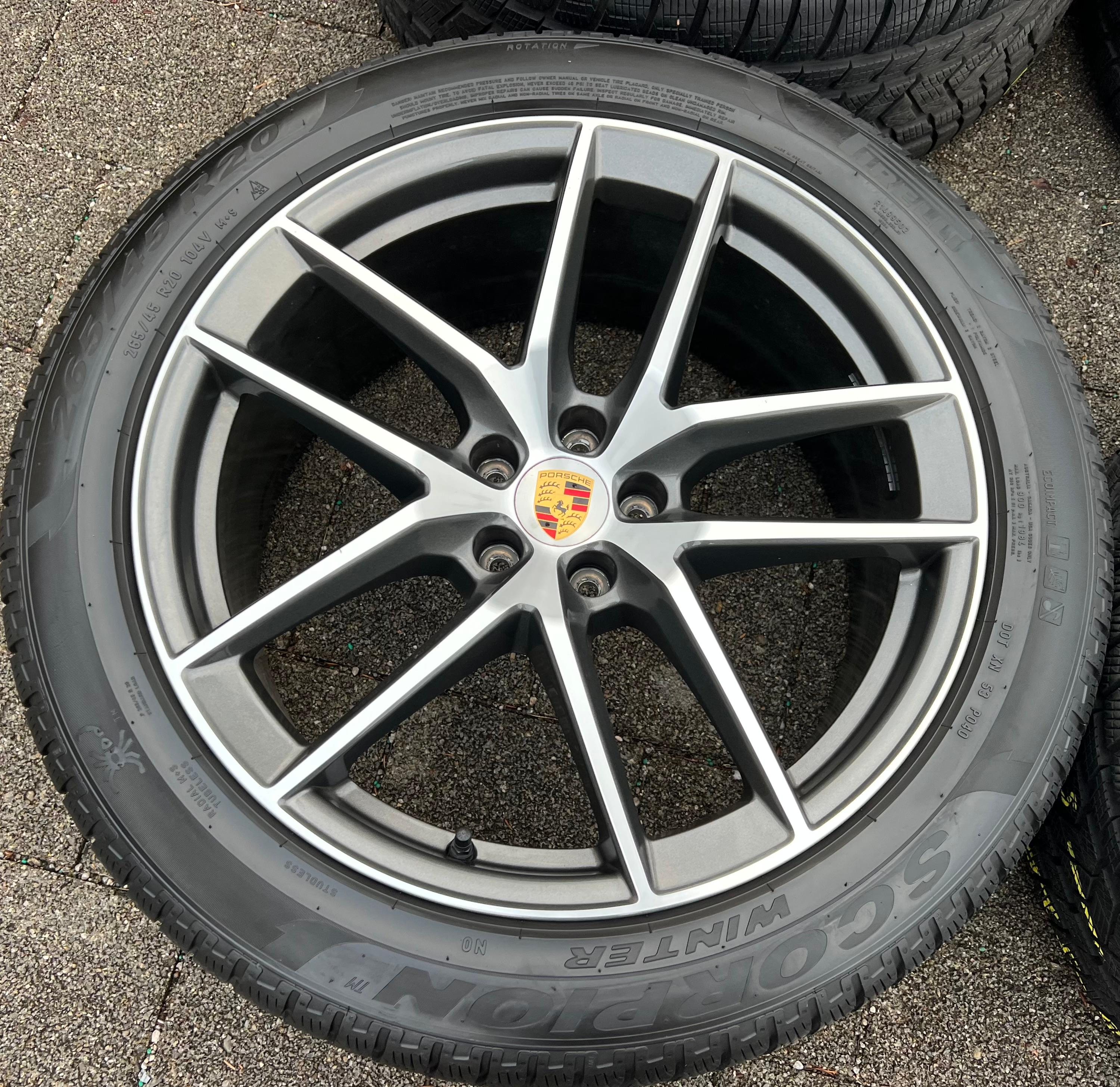 4 RUEDAS DE ALEACIÓN DE INVIERNO ORIGINALES DE 20" PARA PORSCHE MACAN 265/45R20 104V 295/40R20 106V RDKS