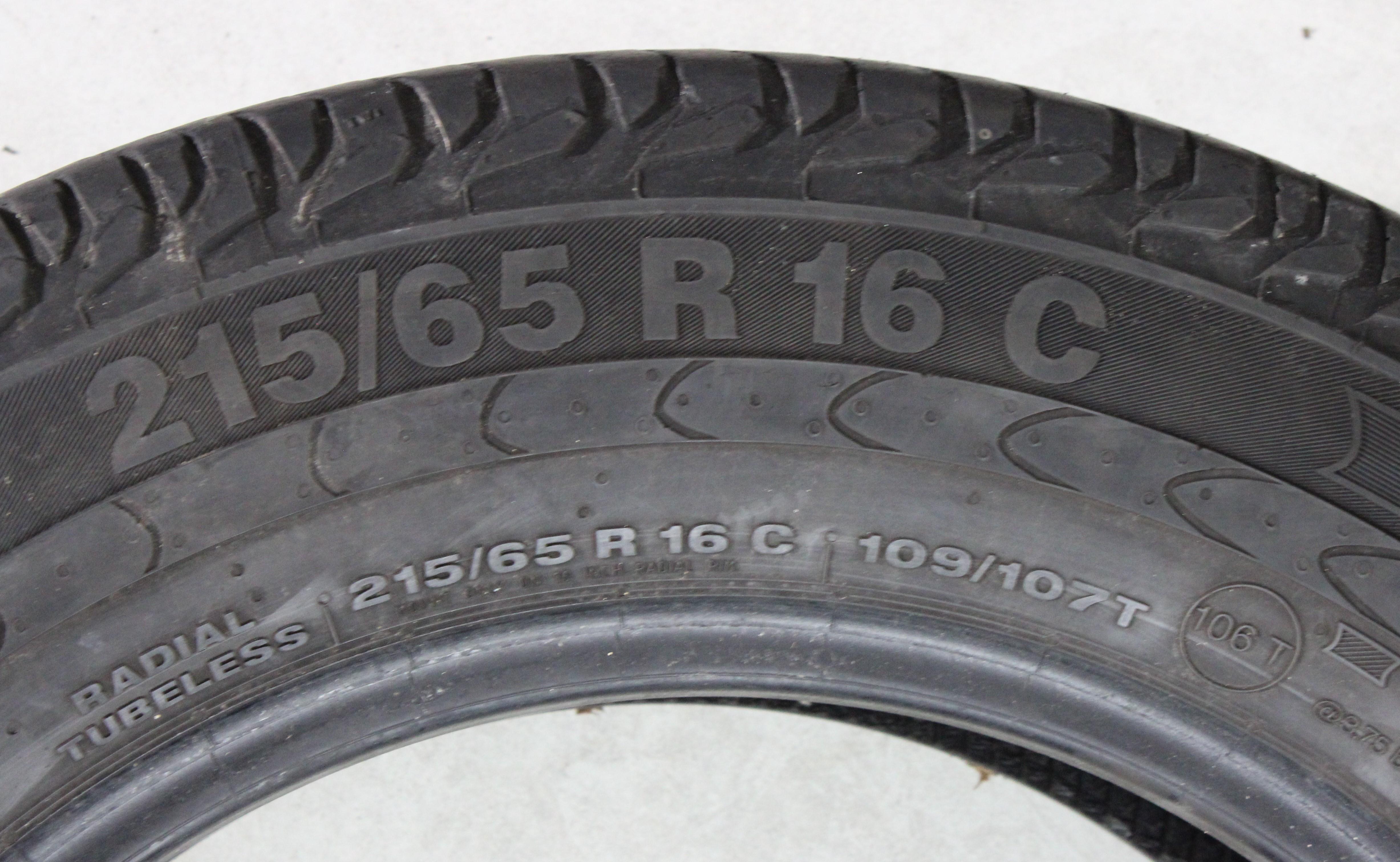 4 x 215/65R16C 109/107T Sommerreifen Continental Vanco 2 3x6-6,5mm/1x6,5-7mm 2017