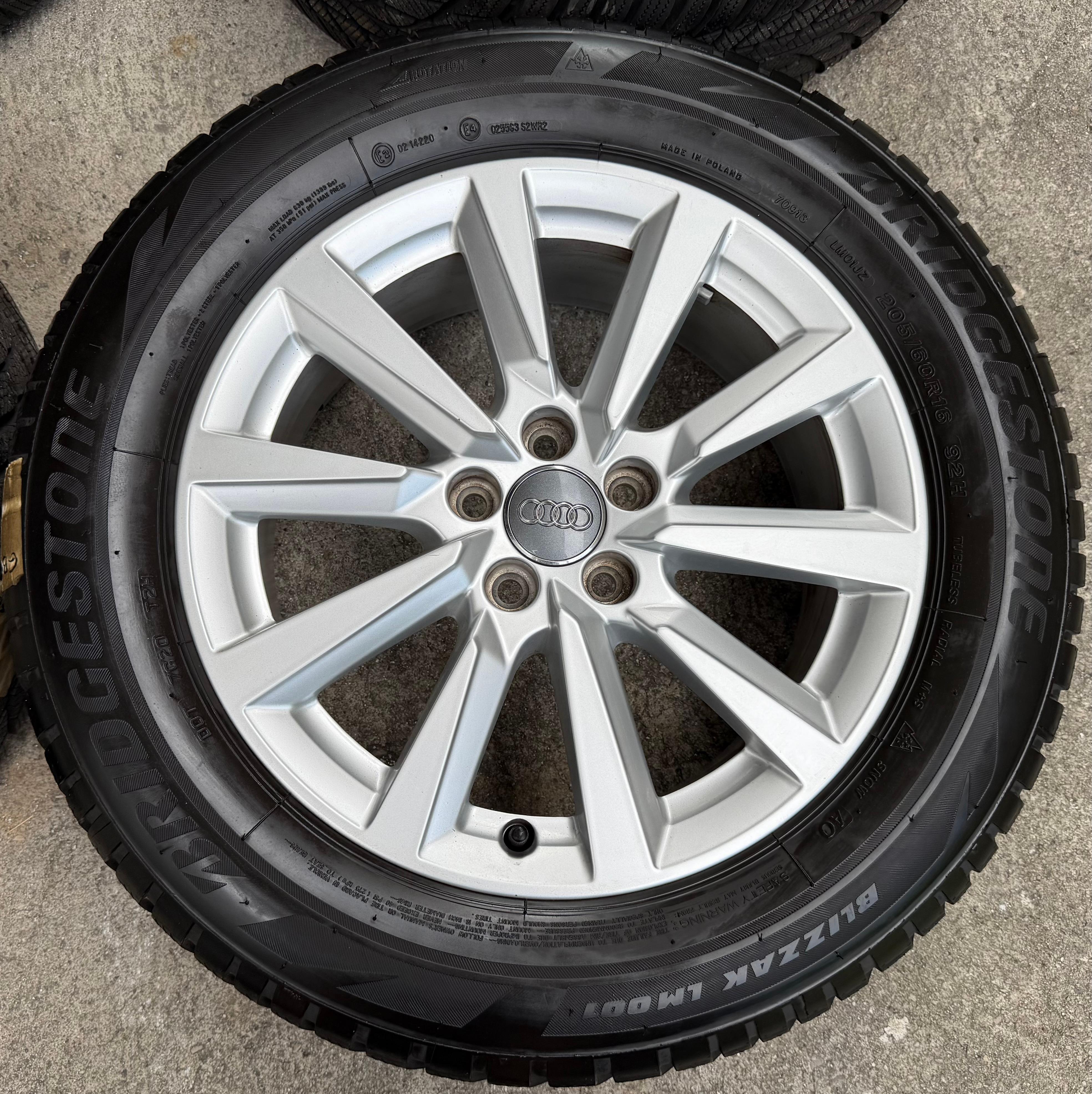 4 Original Alu Winterräder Audi A1 Allstreet GB GBH 82A601025C 205/60R16 92H Bridgestone
