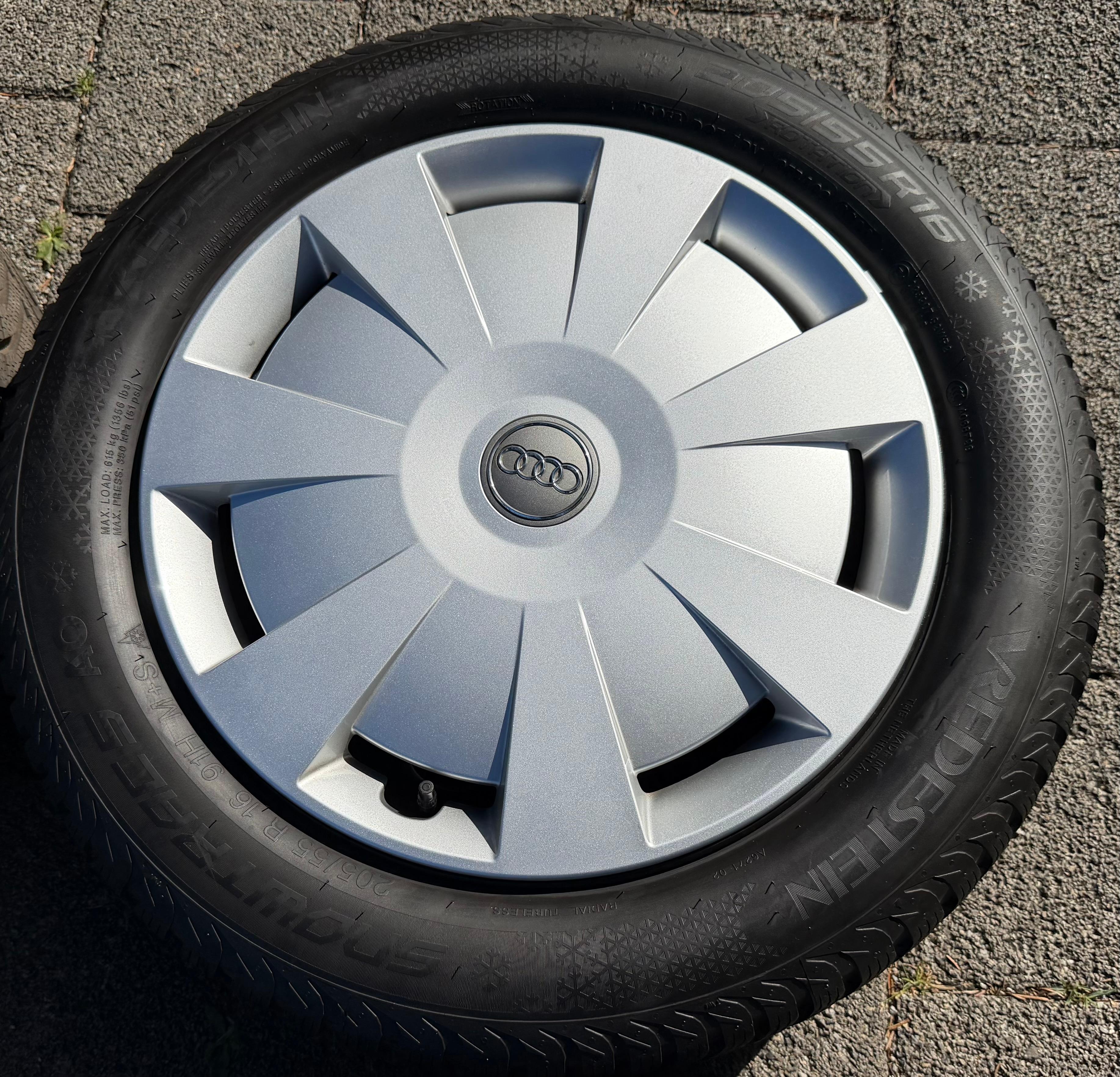 4 ruedas de invierno Audi A3 8V Sportback Cabrio 205/55R16 91H Vredestein 8V0601027A 2020