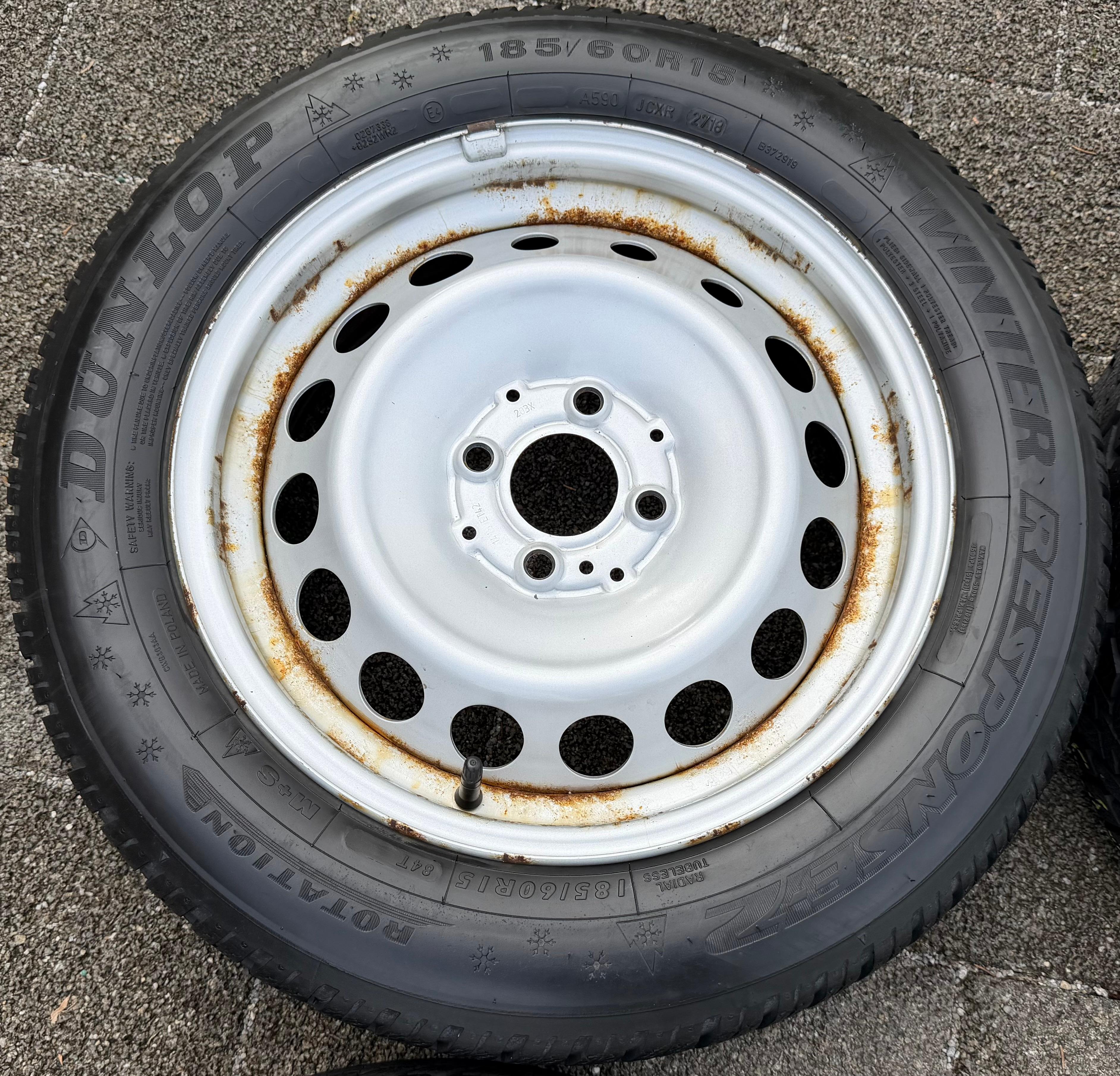 4 Original Winterräder Smart 453 165/65R15 81T 185/60R15 84T Dunlop RDKS 2018