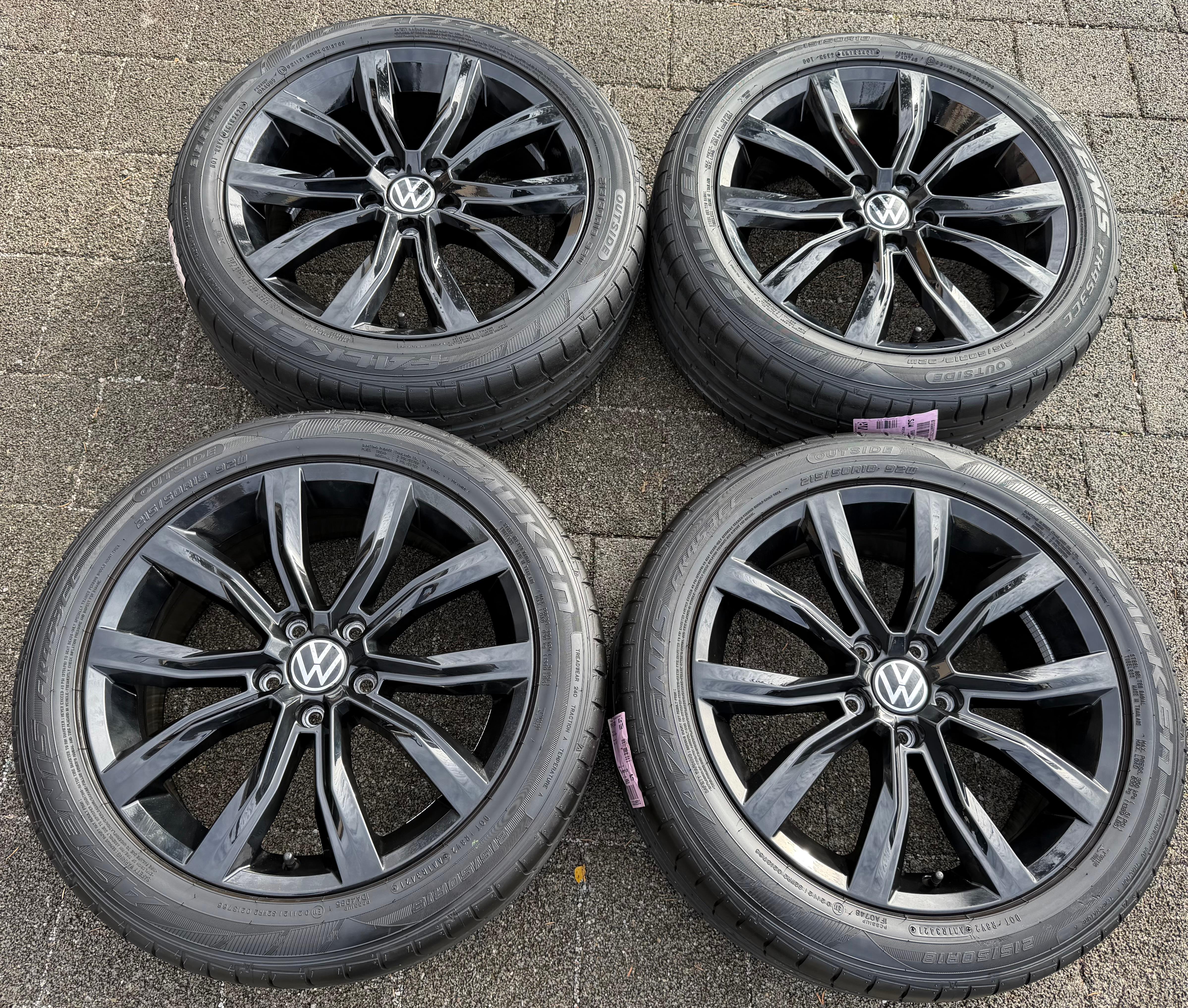 4 Original 18" Alu Sommerräder VW T-Roc A11 2GA601025AB 215/50R18 92W
