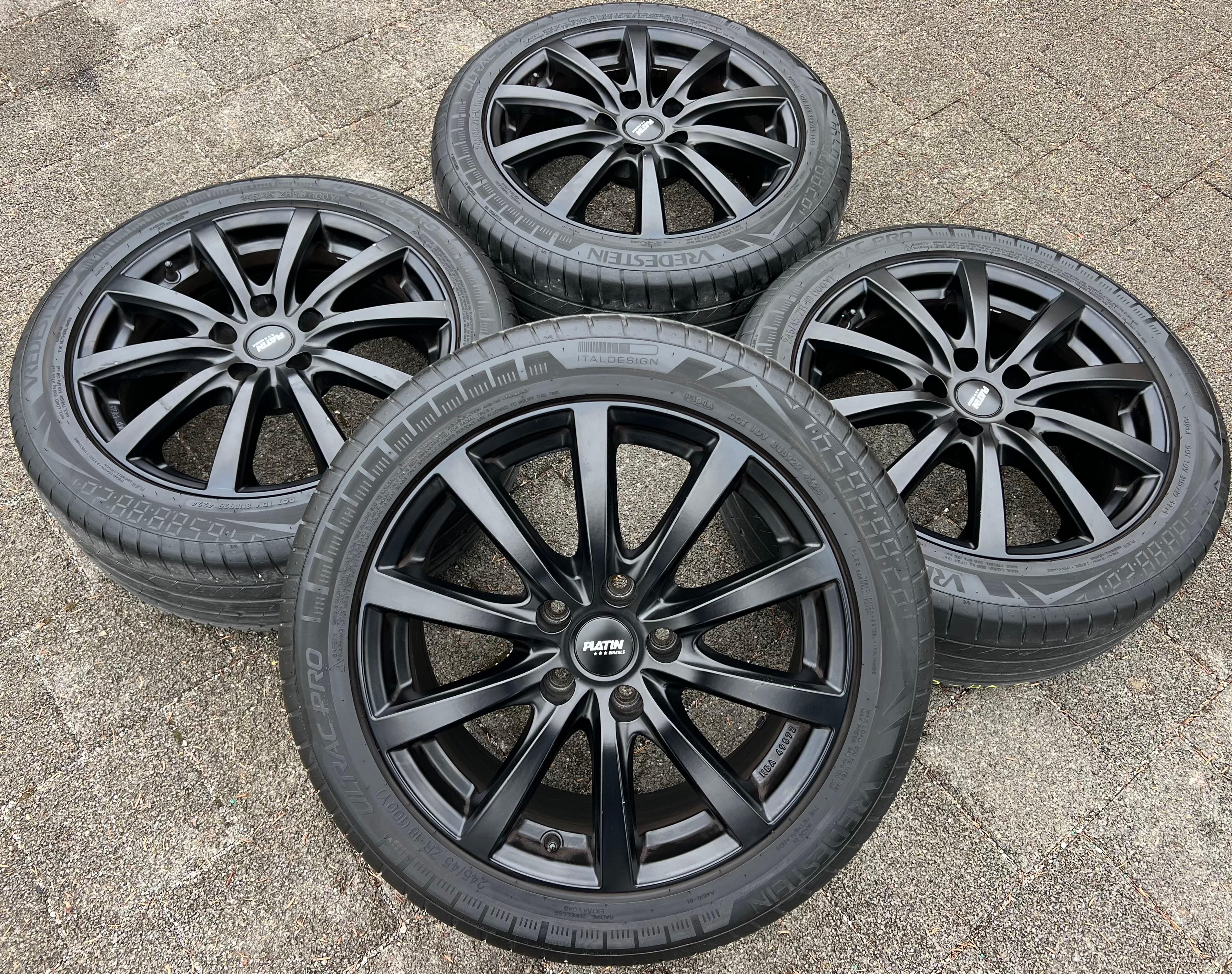 4 ALU 18" SOMMERRÄDER VW BUS T5 T6 245/45R18 100Y VREDESTEIN 2024 FREIHAUS