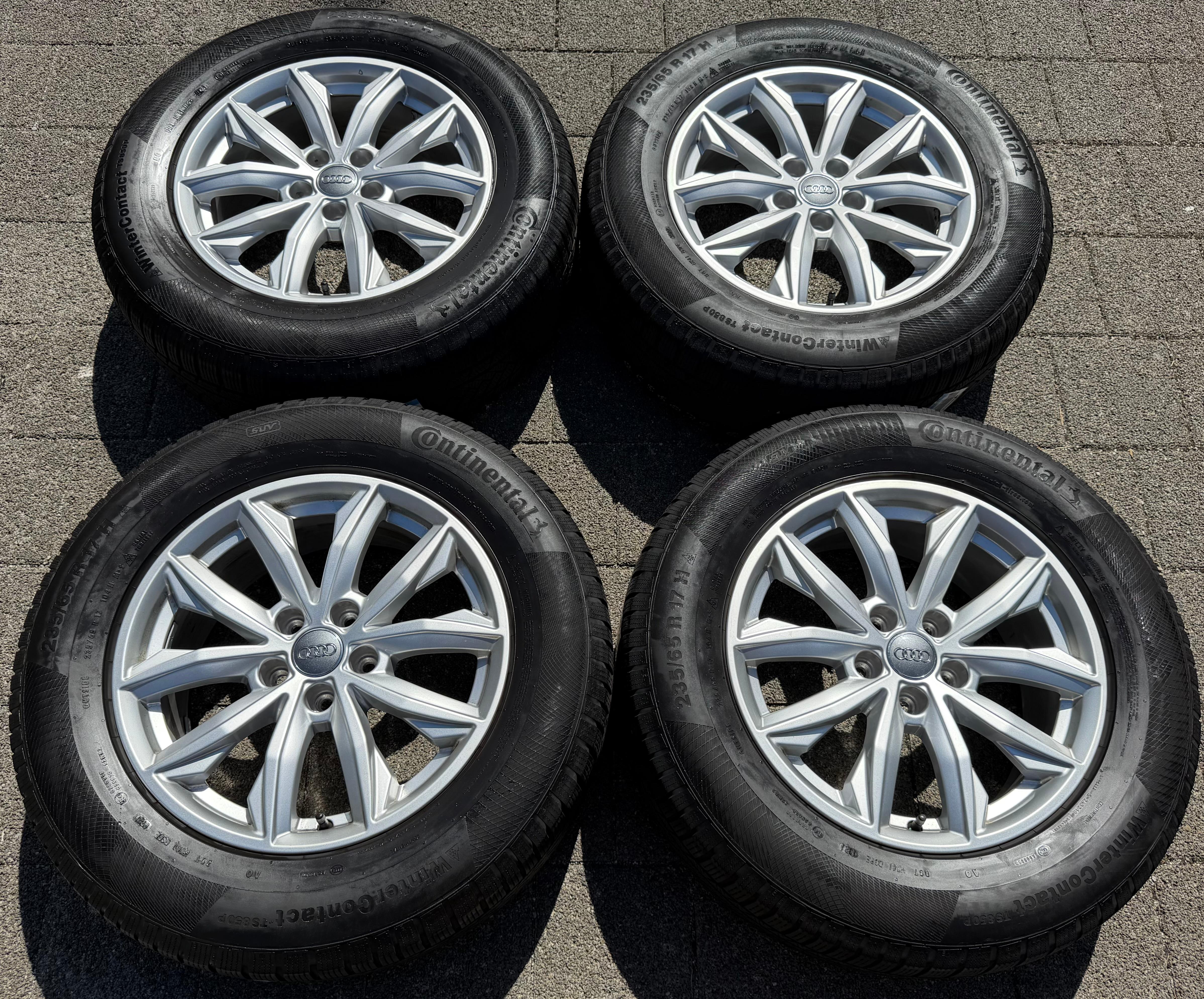 4 Original 17" Alu Winterräder Audi Q5 FY 80A601025J 7x17 ET34 235/65R17 104H Continental