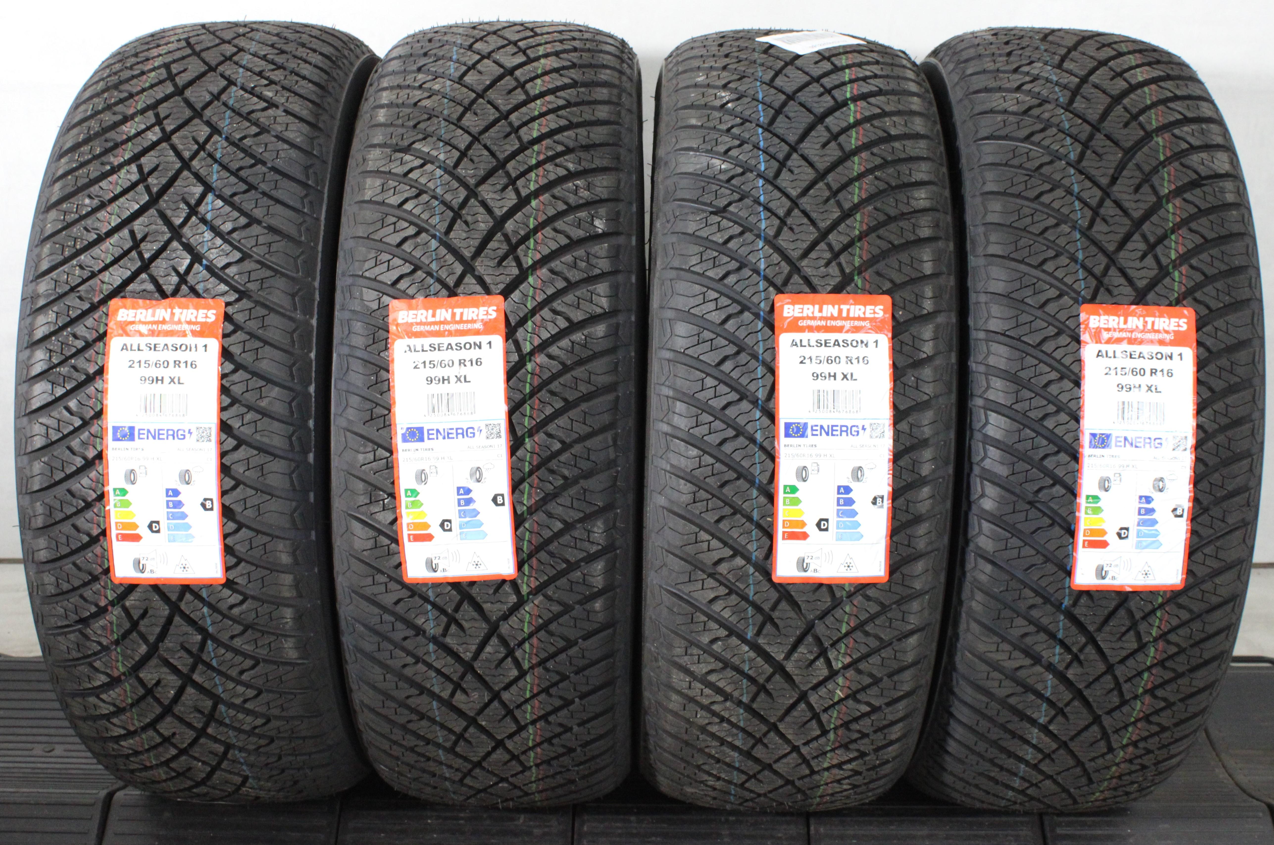 4 x 215/60R16 99H Ganzjahresreifen Berlin Tires All Season 1 2024
