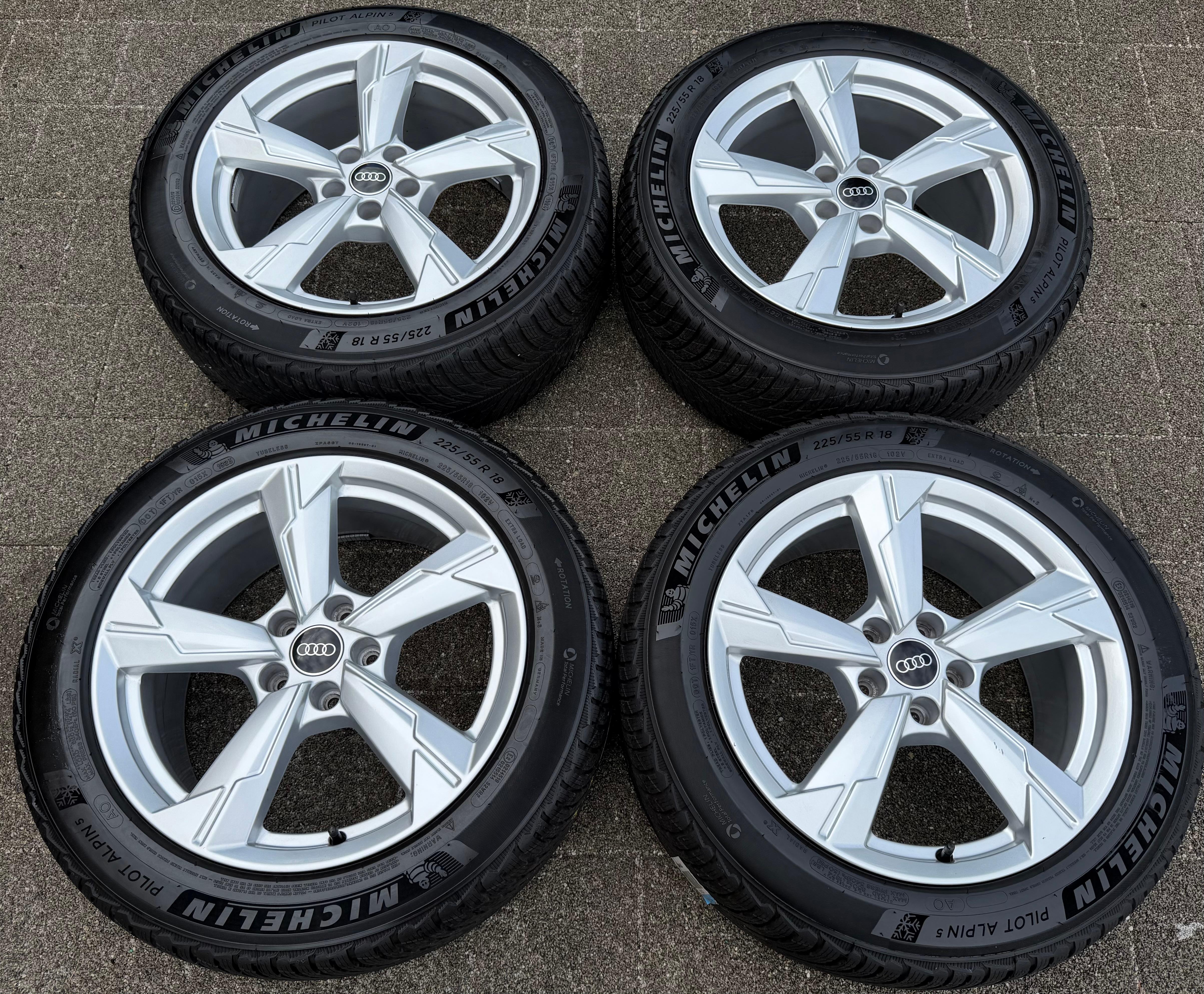 4 Original 18" Alu Winterräder Audi A6 4K C8 225/55R18 102V Michelin 2023