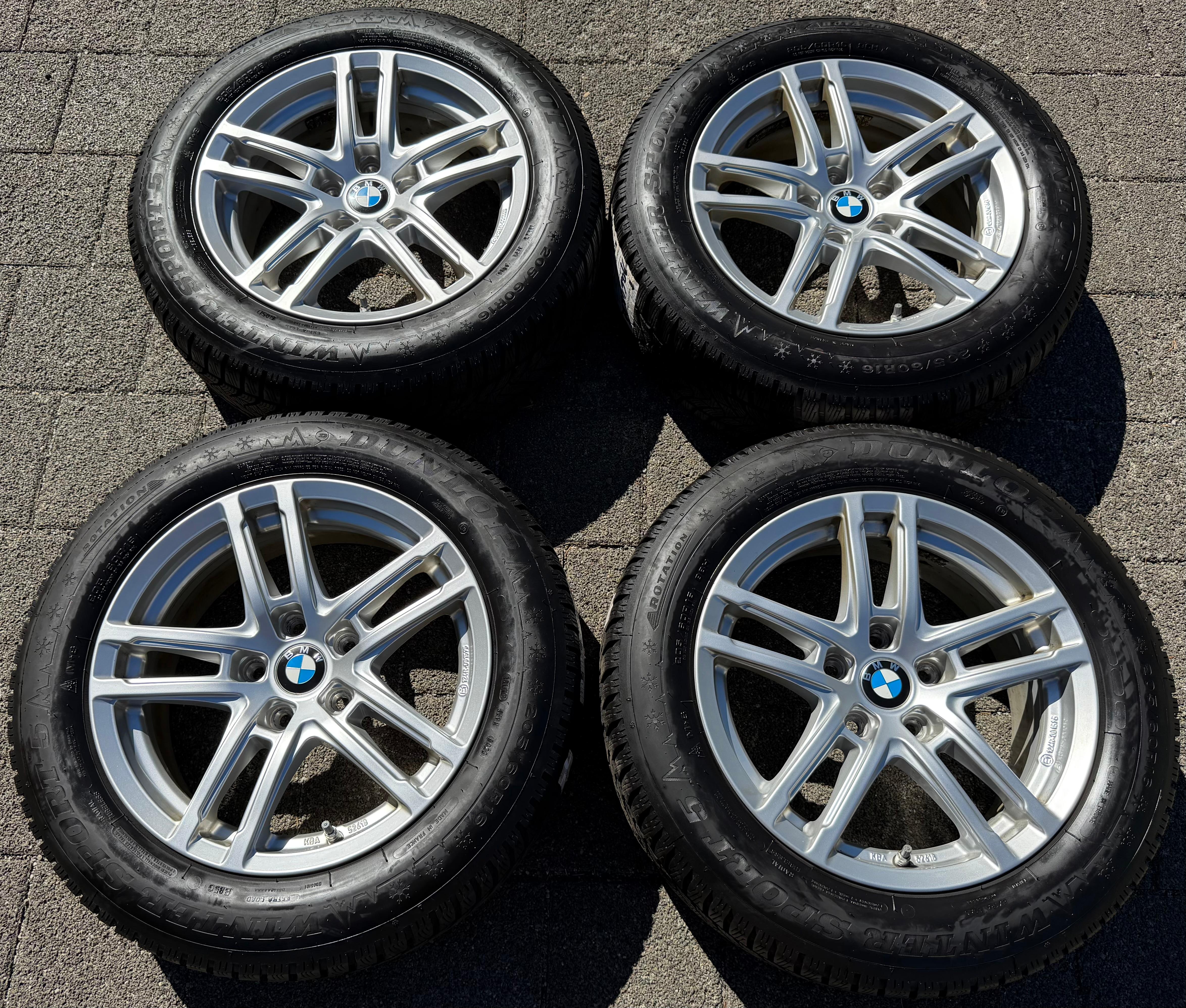 4 ruedas de invierno de aluminio para BMW Serie 3 G20 G21 G3K G3L 205/60R16 96H Dunlop RDKS 2023