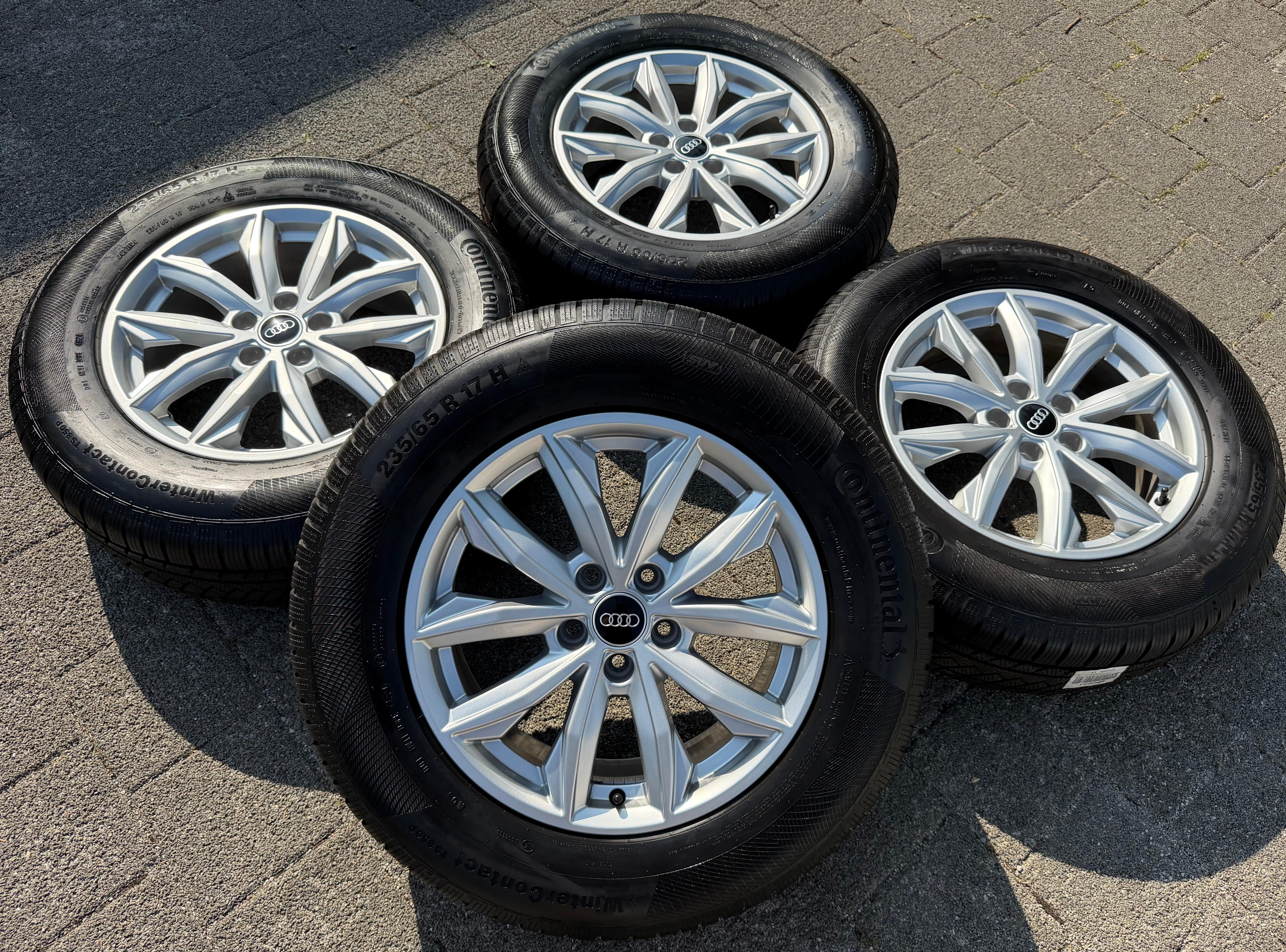 4 llantas de aluminio originales de invierno de 17" para Audi Q5, año de fabricación 80A601025J, 7x17 ET34, 235/65R17 104H, 2024