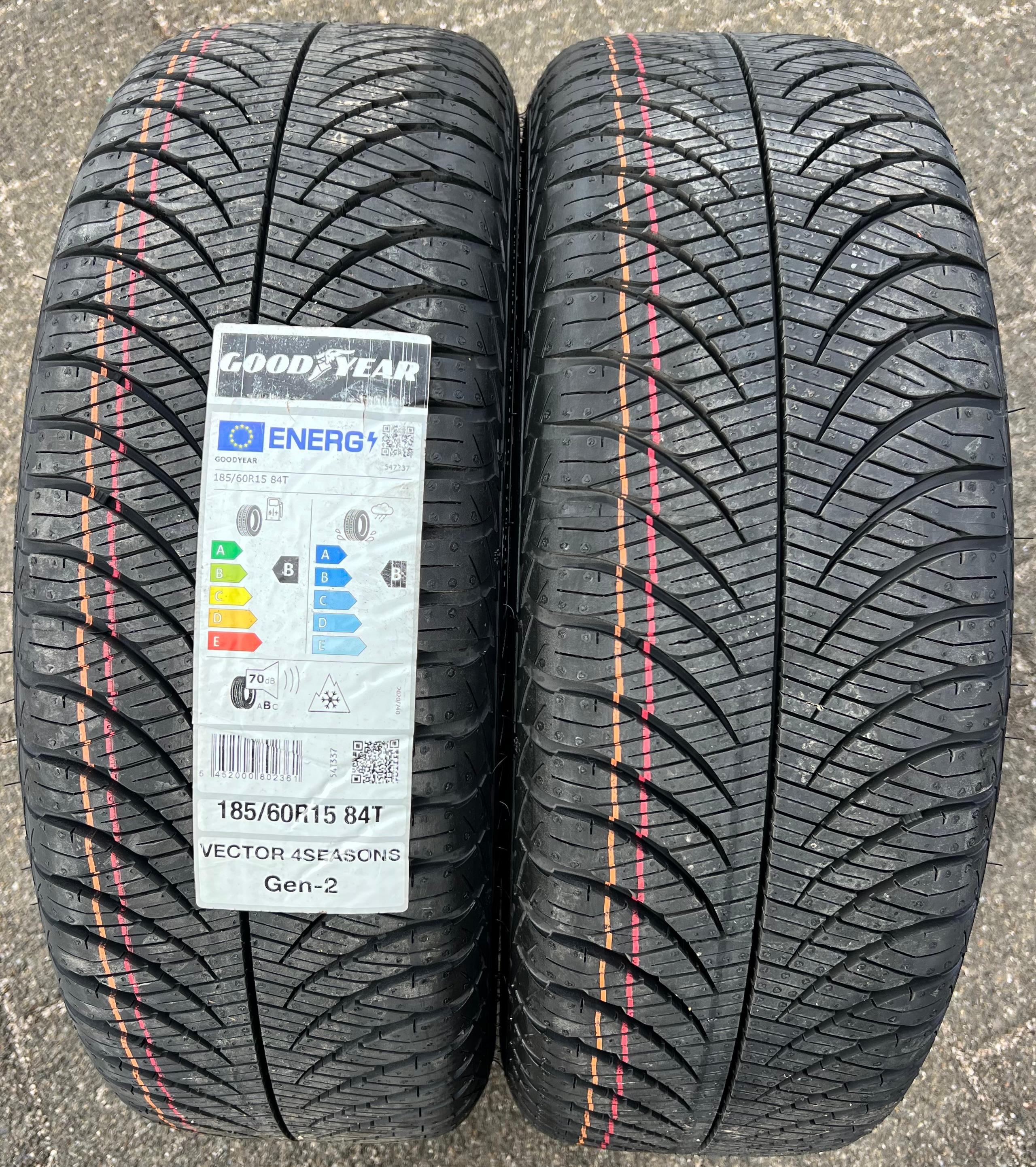 2 x 185/60R15 84T Ganzjahresreifen Goodyear Vector 4 Seasons GEN-2 NEU 2021
