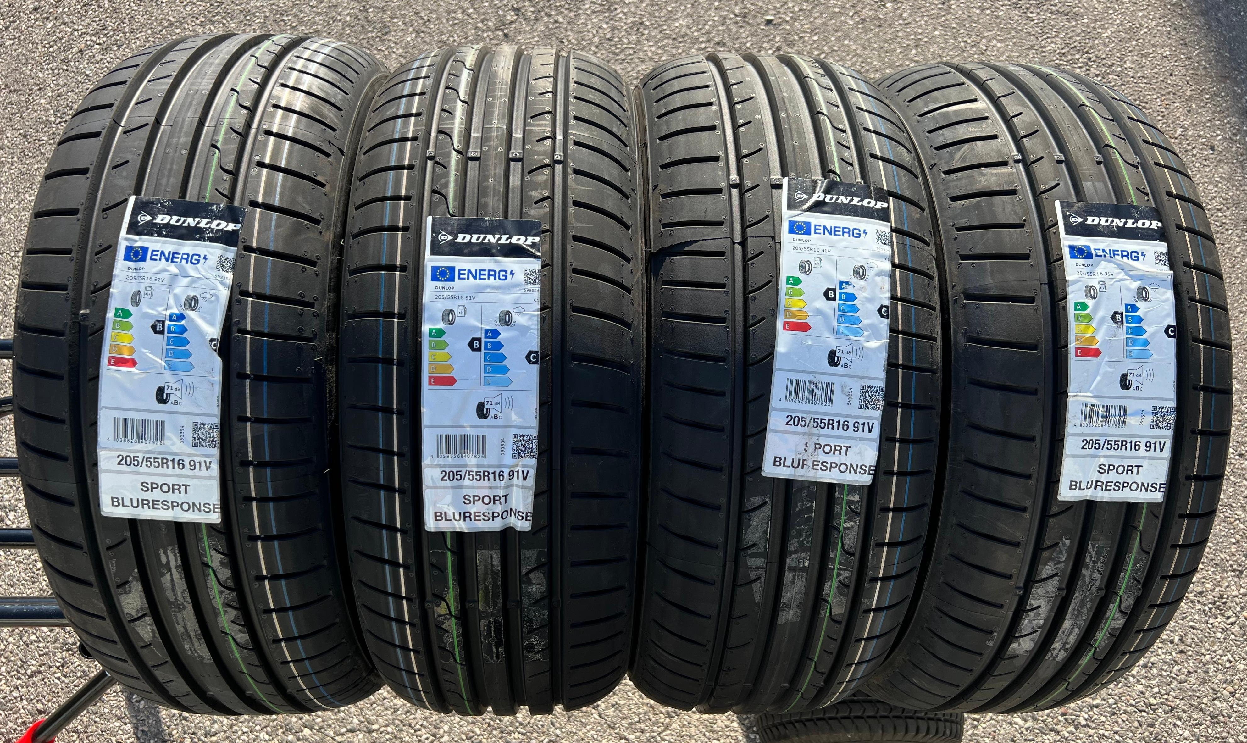 4 x 205/55R16 91V neumáticos de verano Dunlop Sport Bluresponse 2022 NUEVO