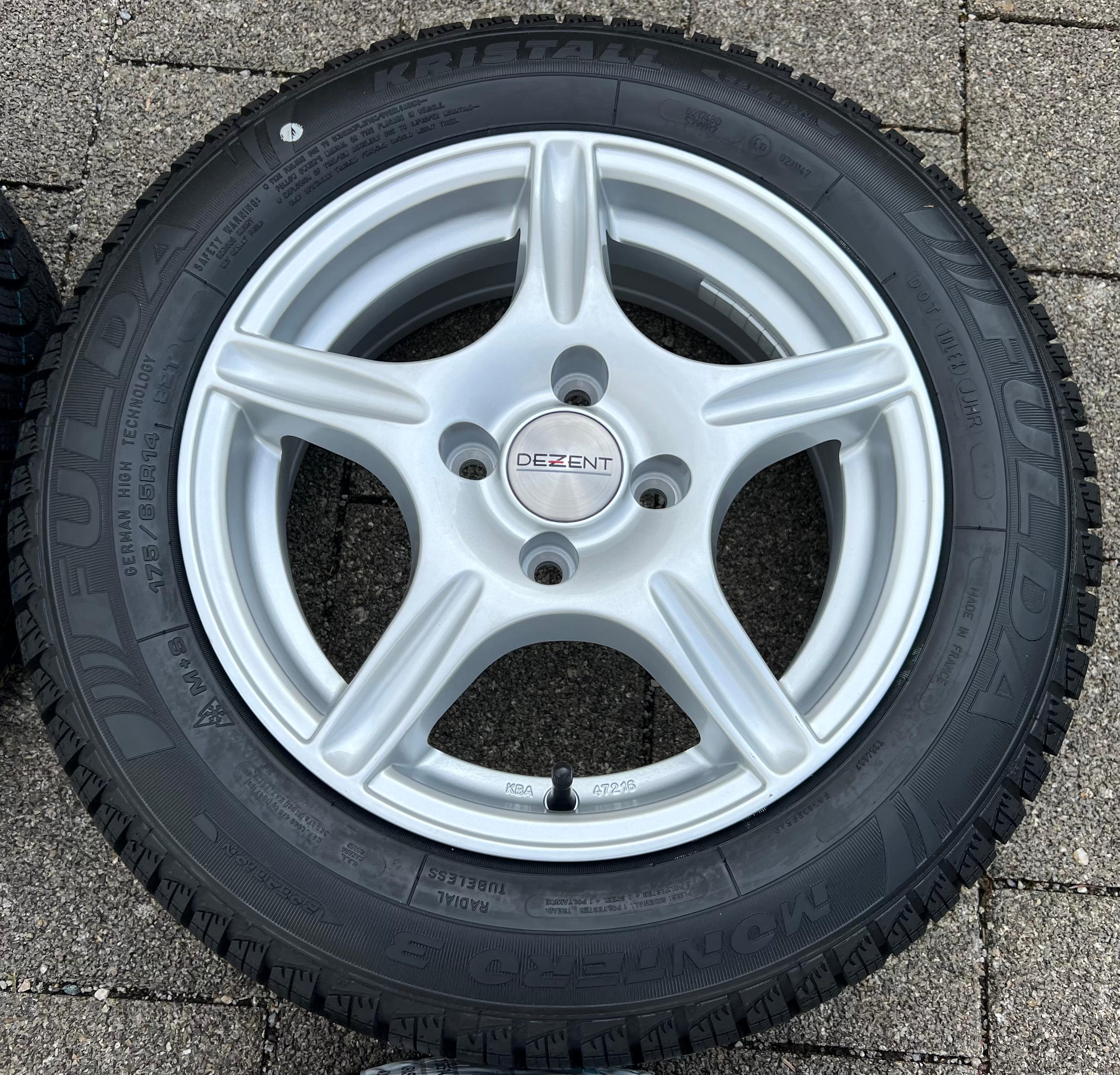 4 llantas de aluminio de 14" para invierno para VW UP!, SEAT MII y ŠKODA CITIGO, 175/65R14 82T, FULDA 2023, nuevas