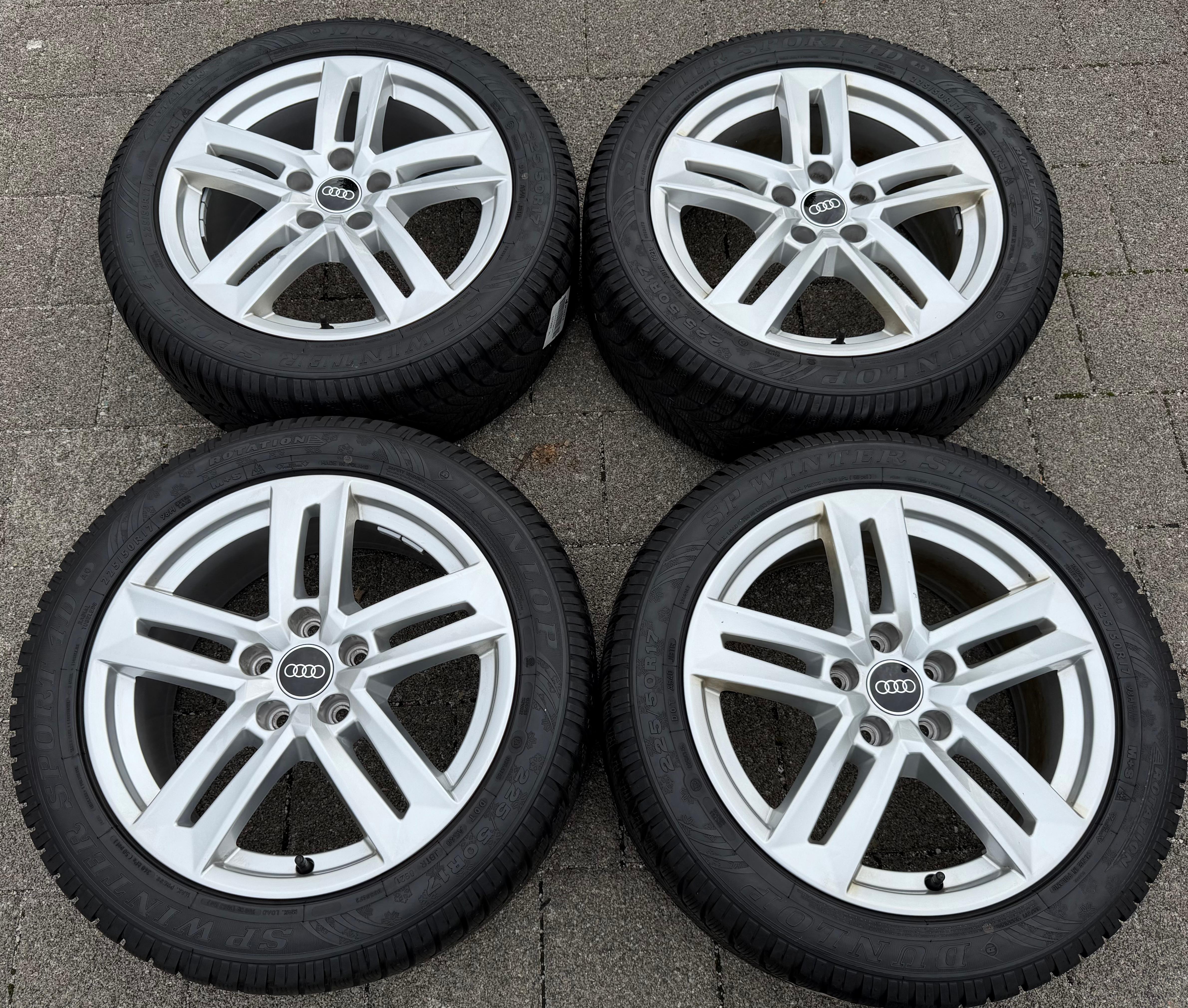 4 Original 17" Alu Winterräder Audi A4 B9 8W 8W0601025P 225/50R17 98H Dunlop 2021